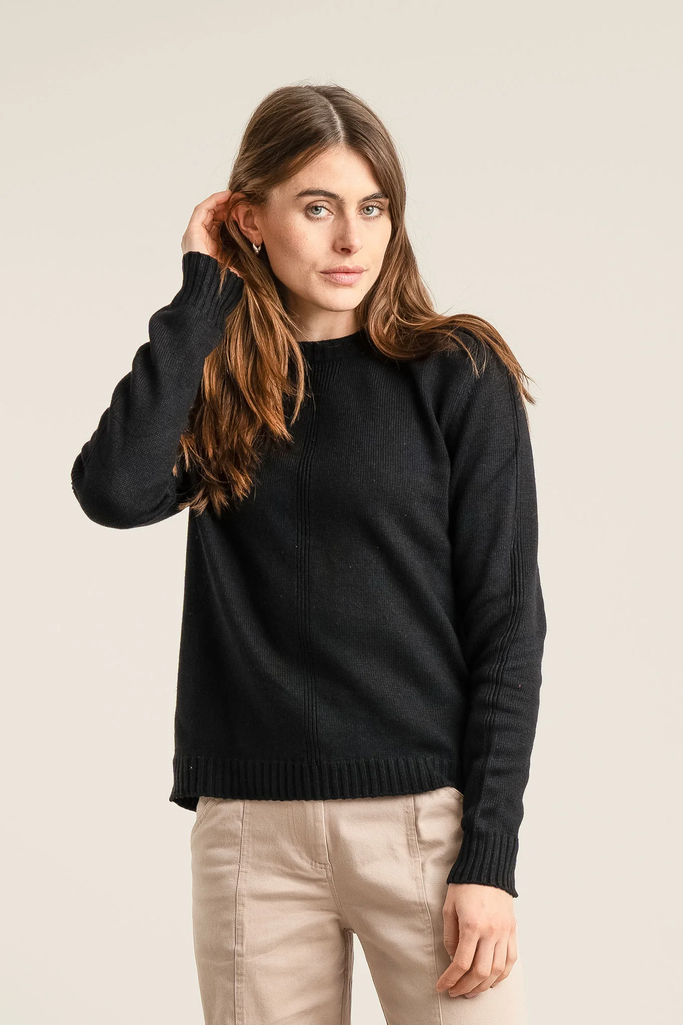 ALICE Merino Wool Jumper - Black - Image 4
