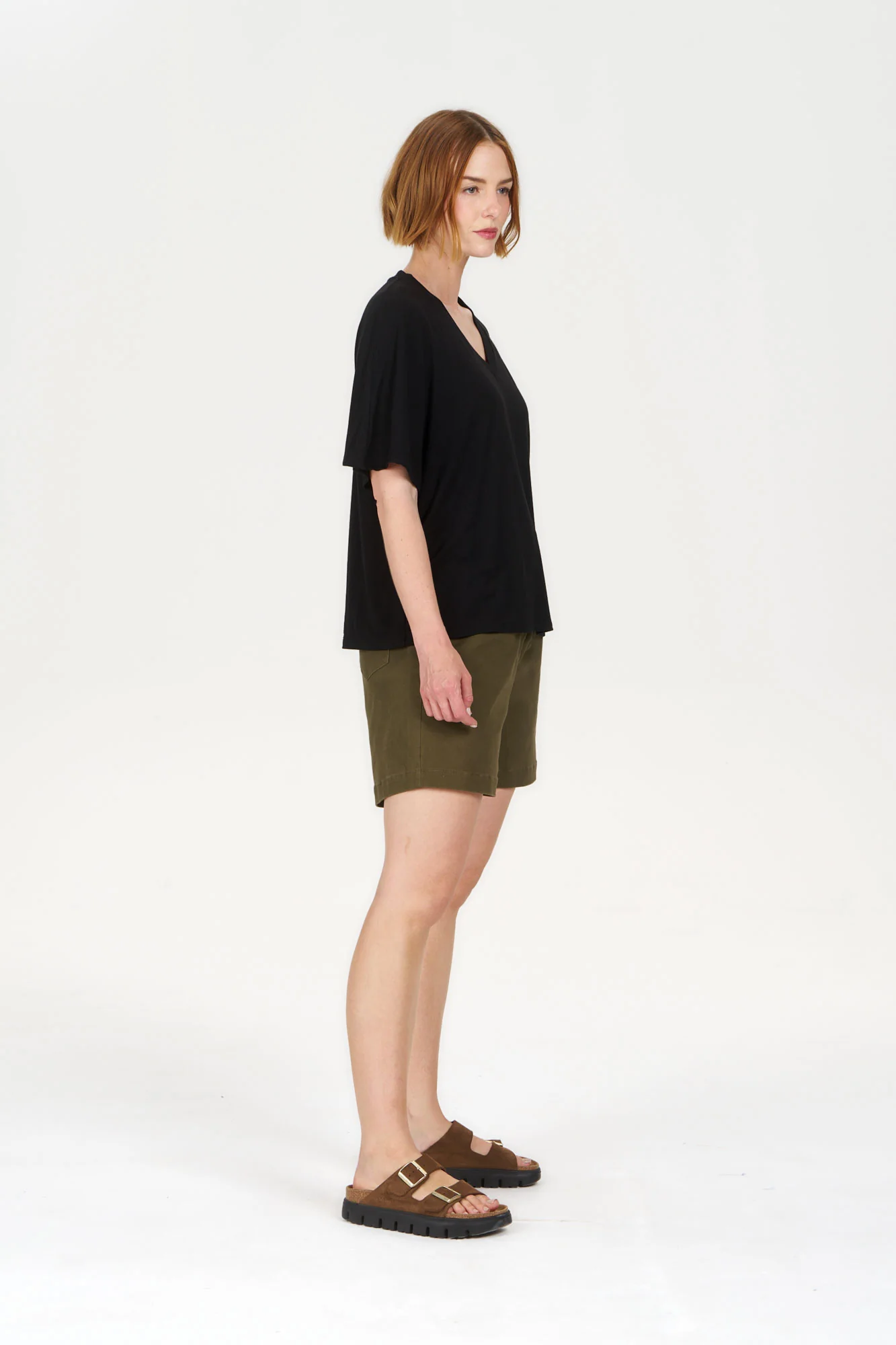 AMELIA Organic Cotton Short - Khaki - Image 6