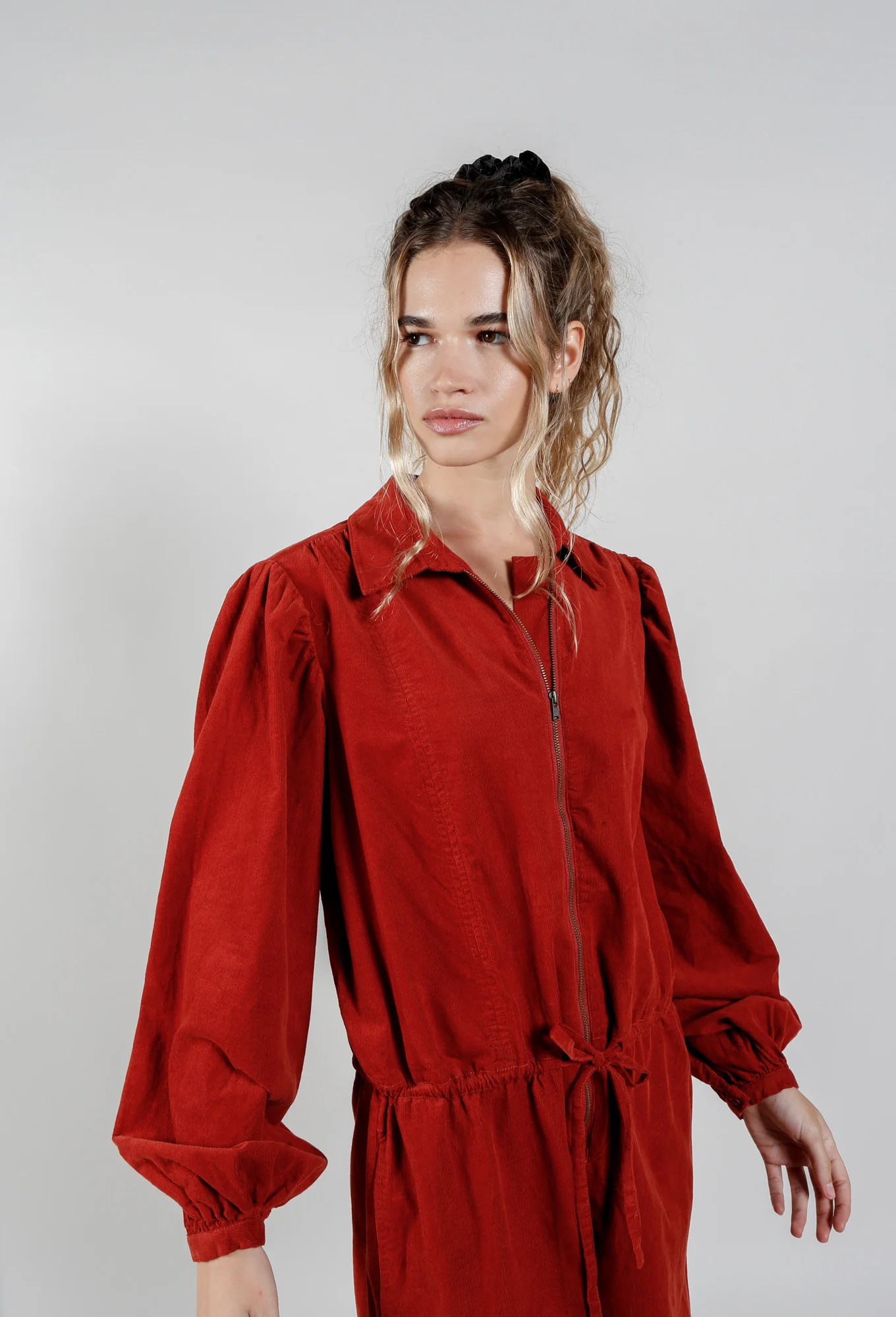 AMRITA Organic Cotton Corduroy Jumpsuit - Terracotta - Image 3