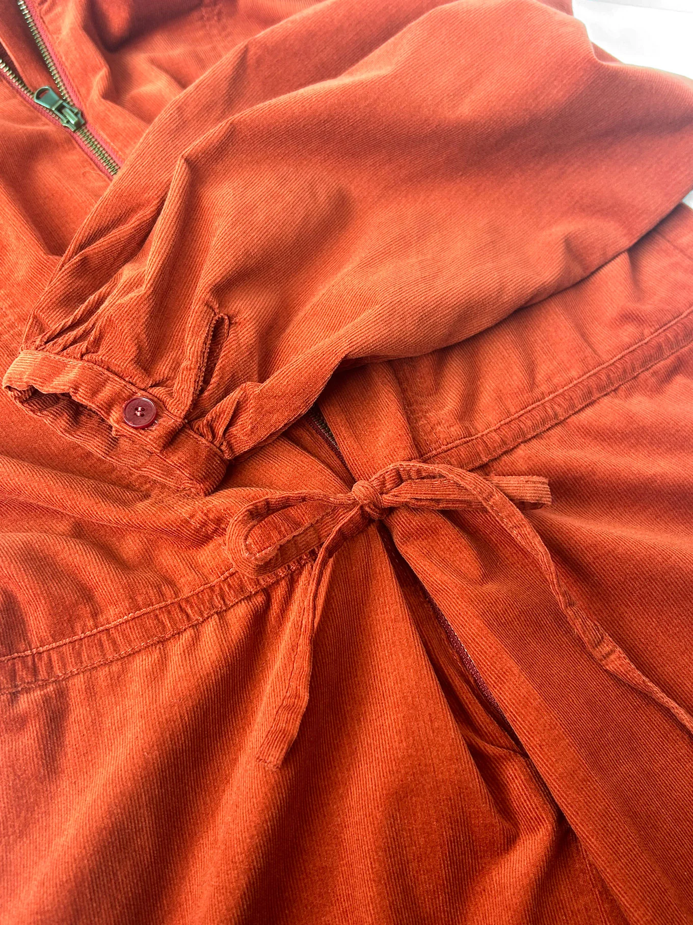 AMRITA Organic Cotton Corduroy Jumpsuit - Terracotta - Image 5