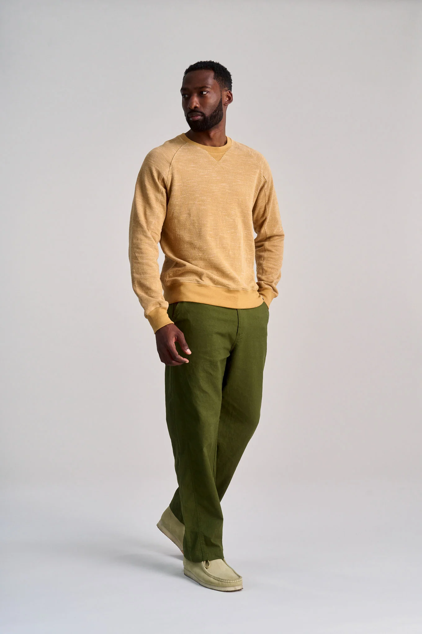 ANTON - Organic cotton sweat - Sand melange - Image 3