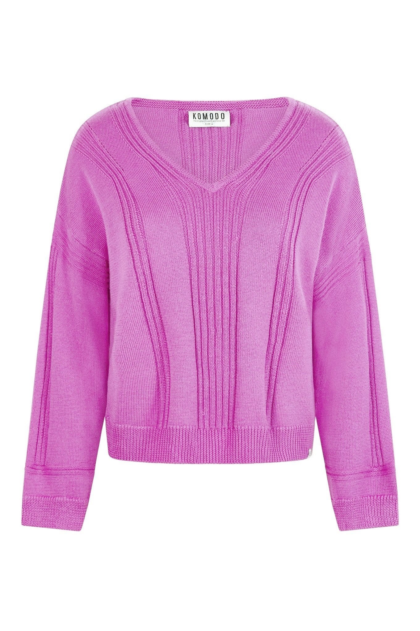 ANYA Merino Wool Jumper - Fuchsia Pink - Image 4