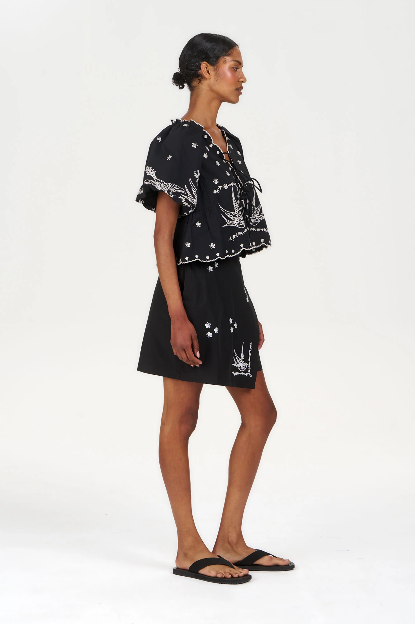 BEATRIX Organic Cotton Top - Black - Image 4