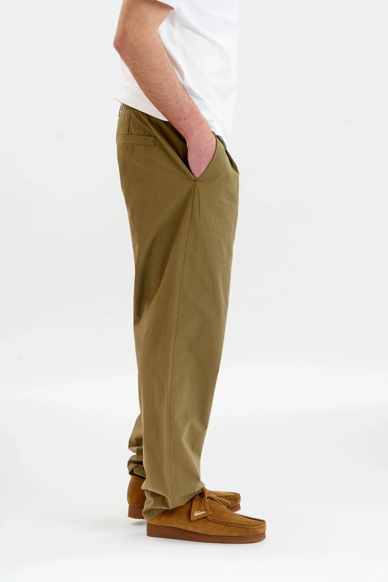 BOWIE Organic Cotton Trouser - Olive - Image 5