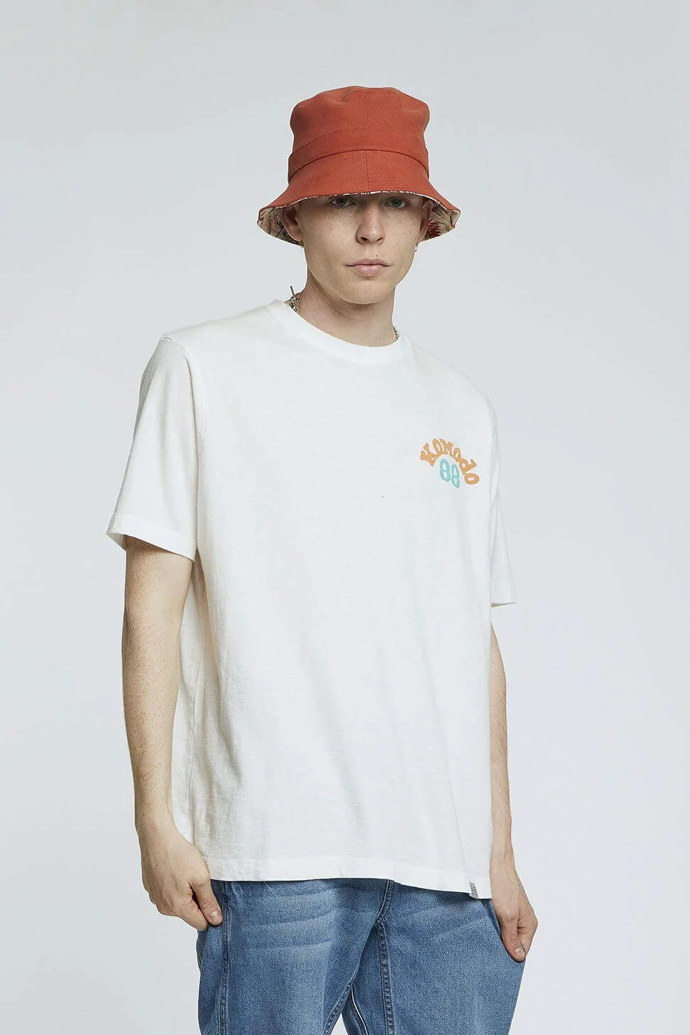 BUCKY REVERSABLE Organic Cotton Hat Tropic Red - Image 4