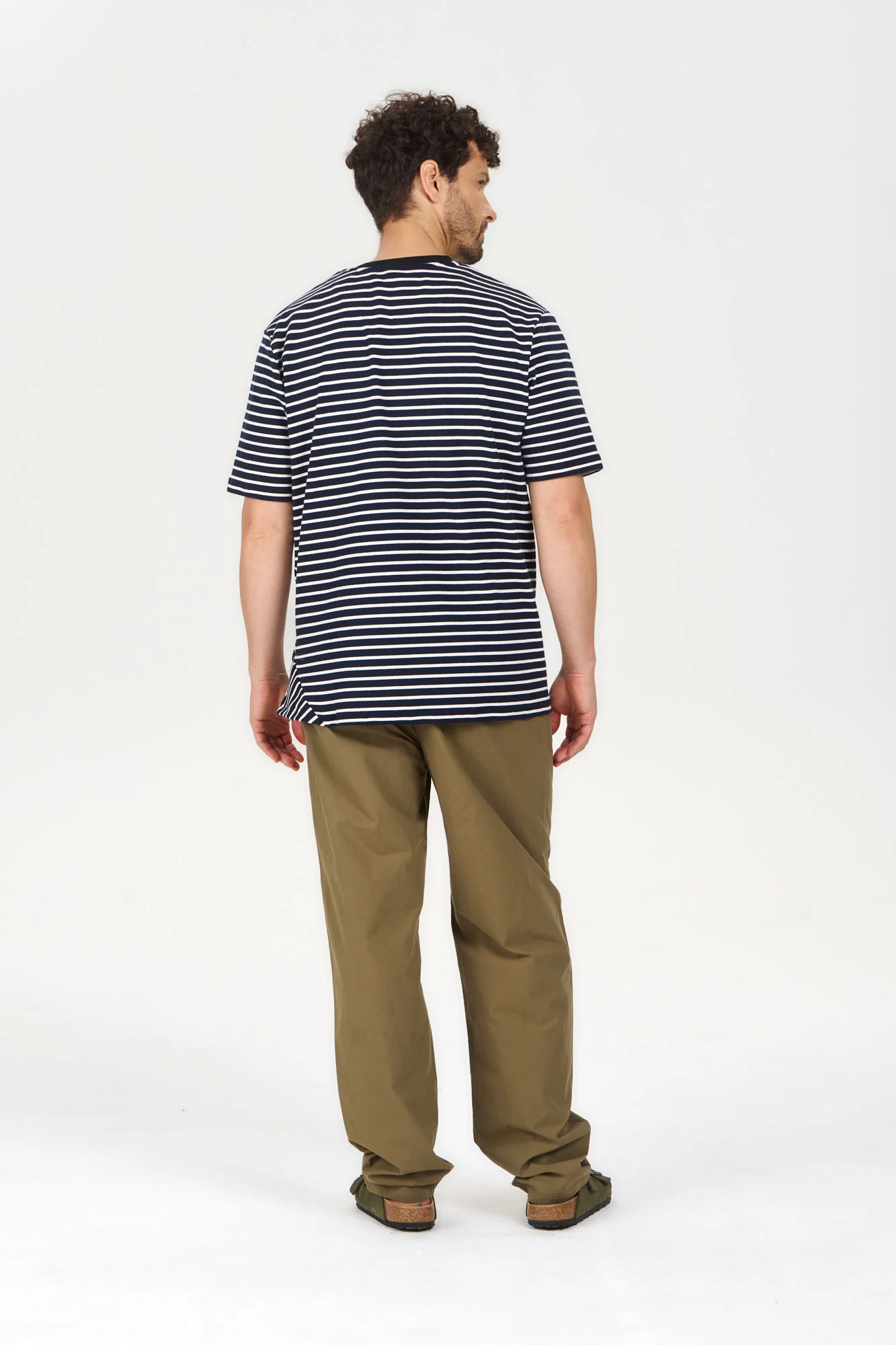 CLAUDE Organic Cotton Tee - Navy Stripe - Image 3