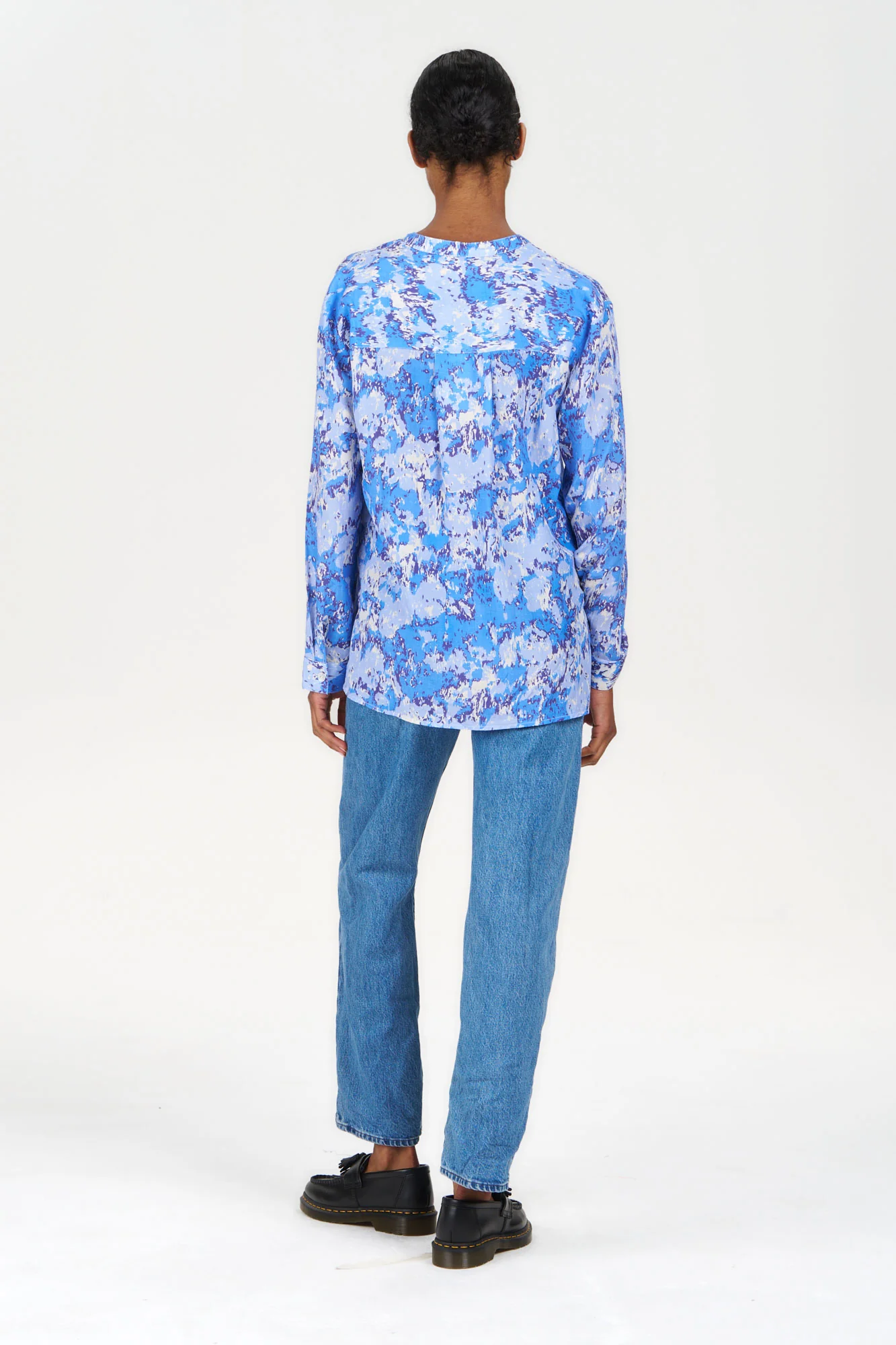 CORBY Tencel Linen Shirt - Acid Blue - Image 4