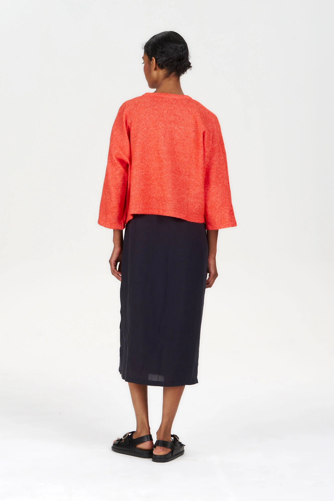 COVET Recycled Poly Cardigan - Orange - Image 4