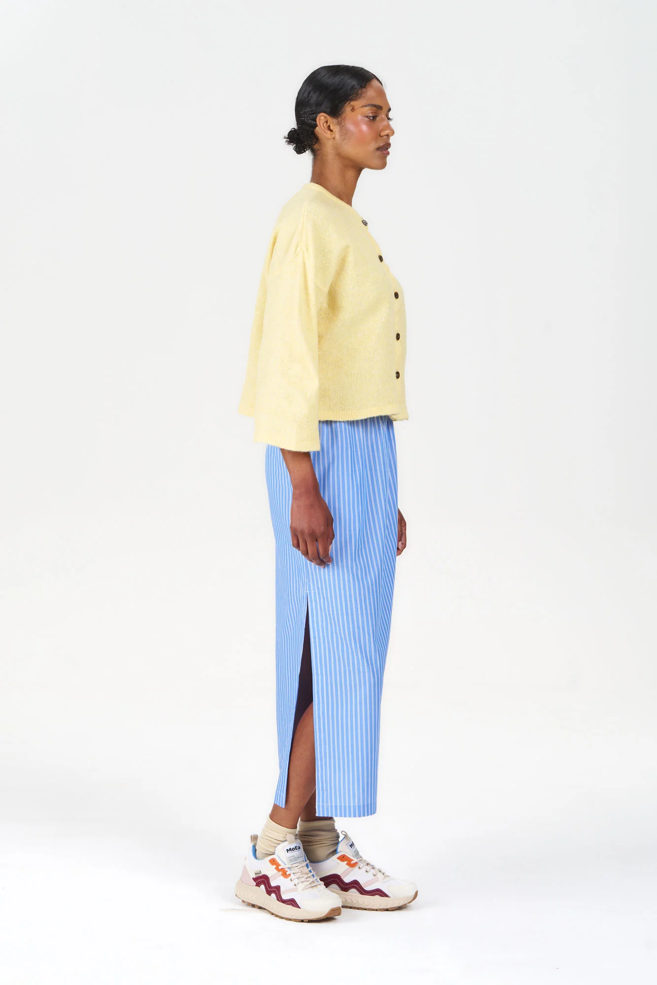 COVET Recycled Poly Cardigan - Yellow - Image 3