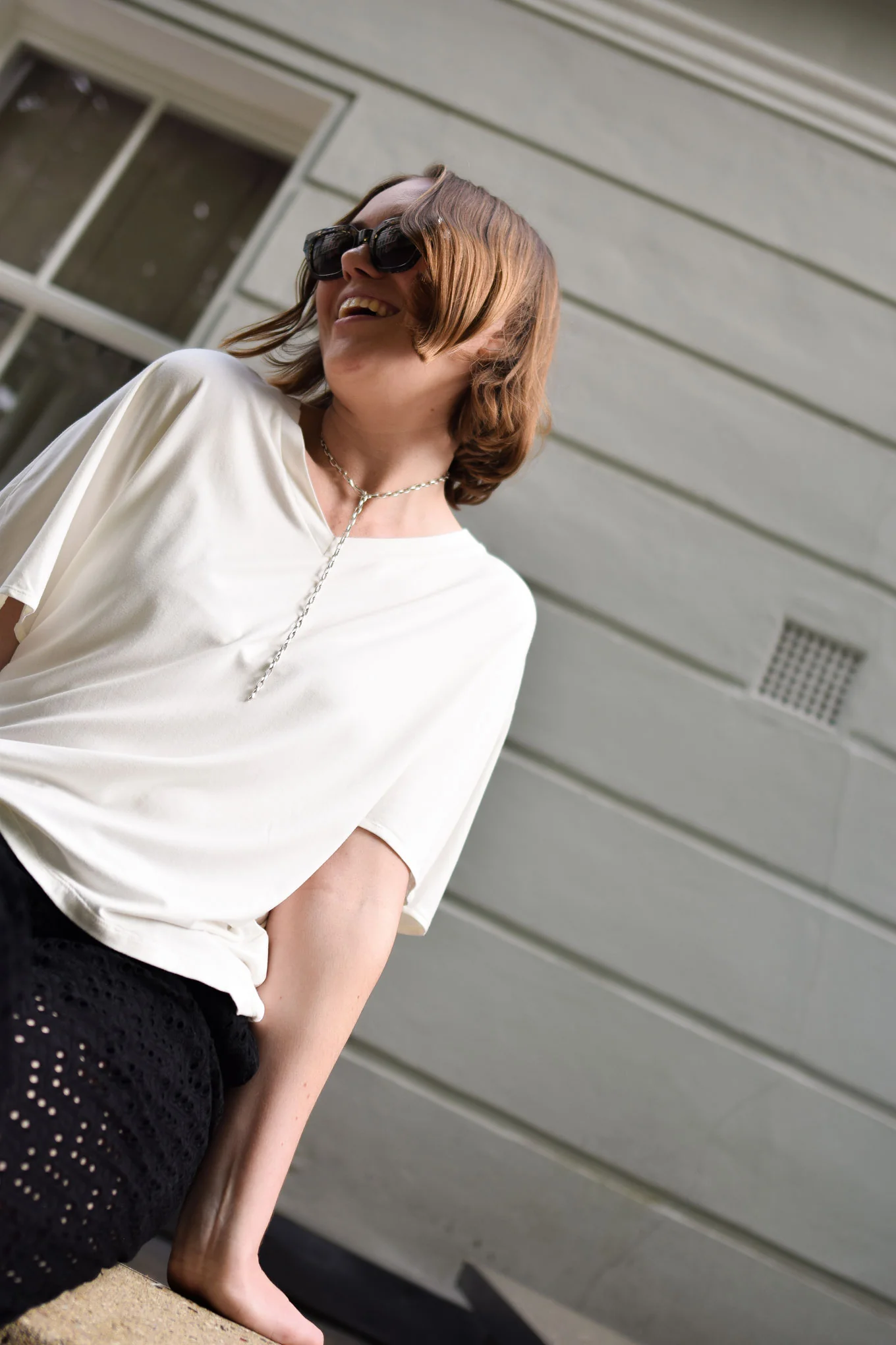 DHALIA Modal Tee - White - Image 2