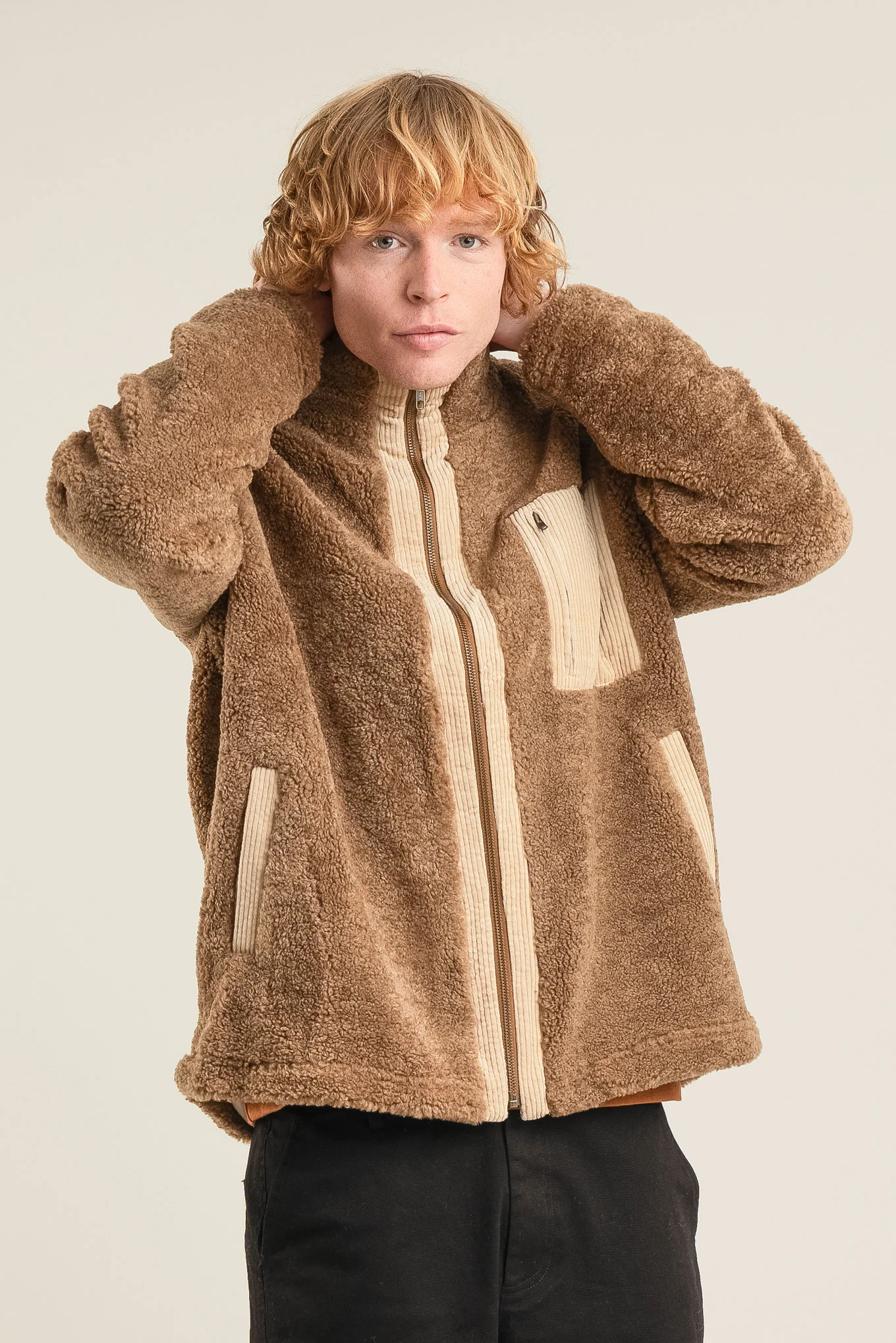 DREW Recycled PET Fleece Jacket - Mink - Image 2