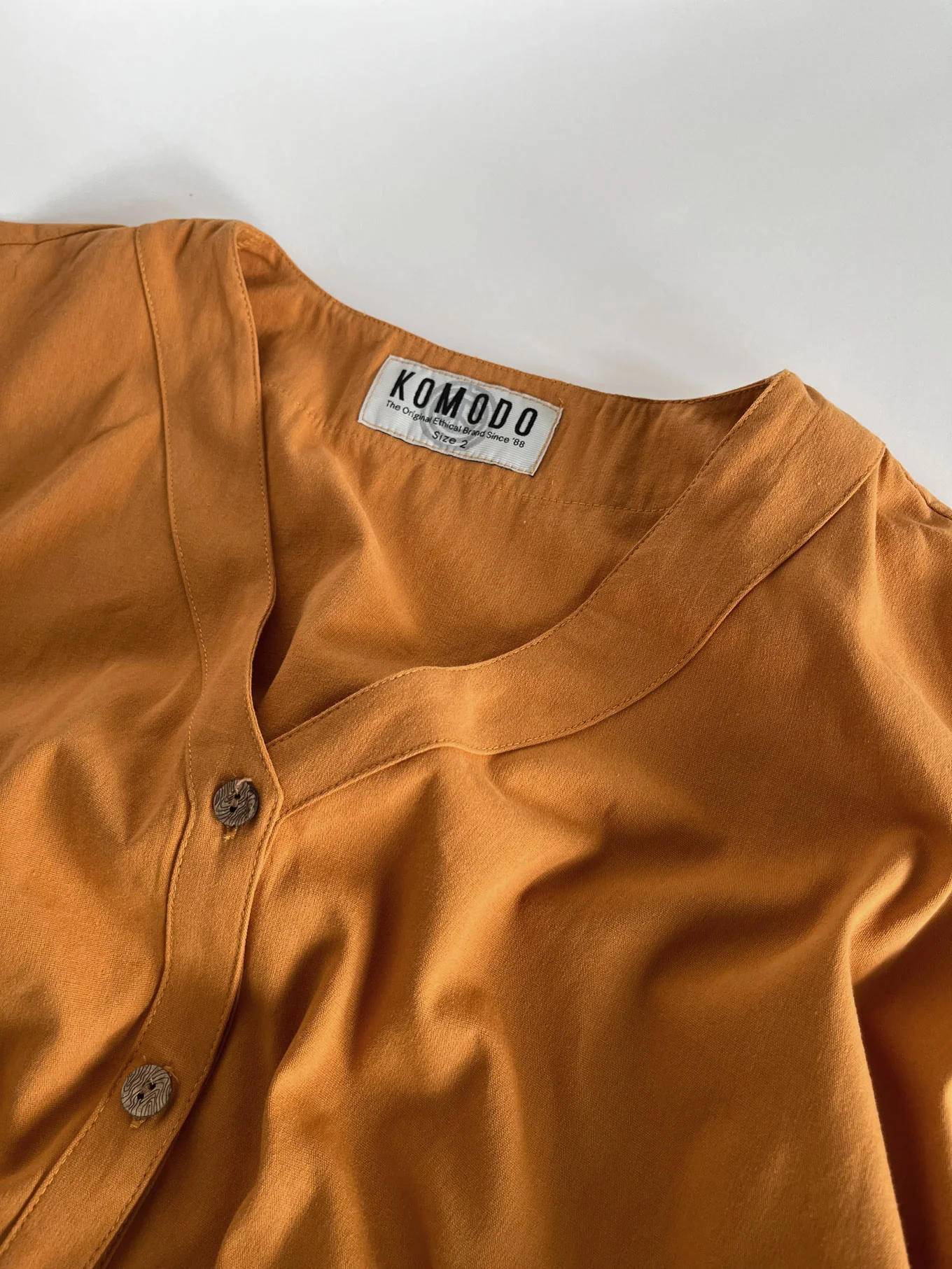 DUSK - Organic Cotton Dress - Orange - Image 5