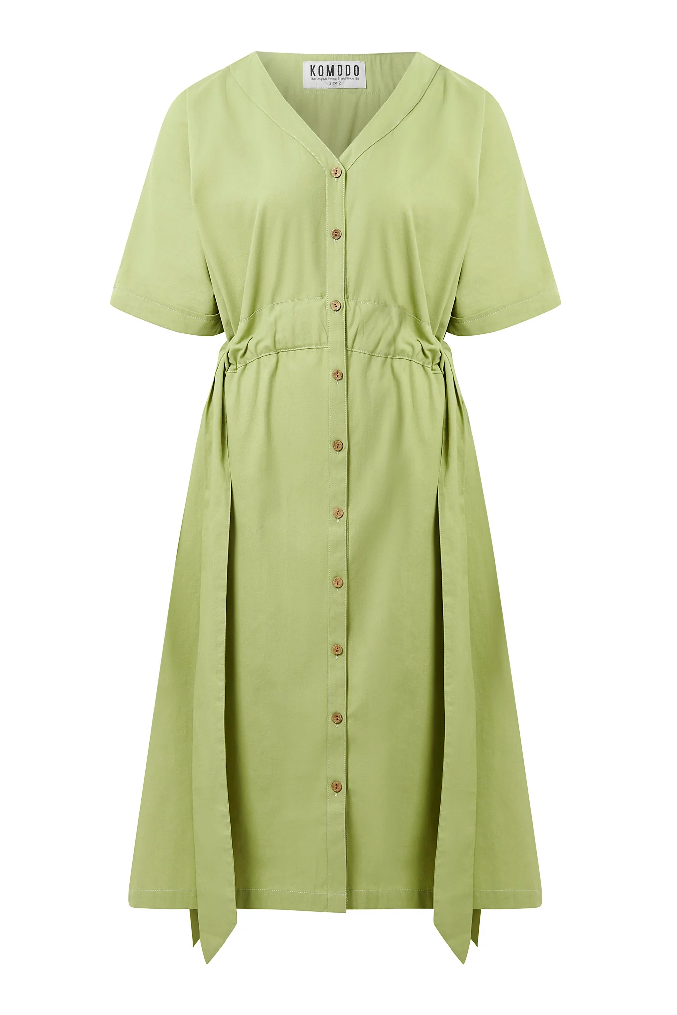 DUSK - Organic Cotton Dress - Sage - Image 2