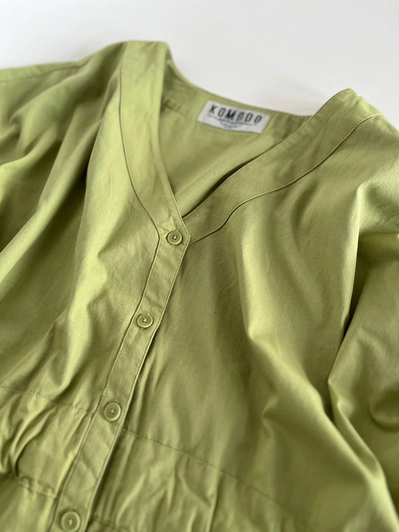 DUSK - Organic Cotton Dress - Sage - Image 4