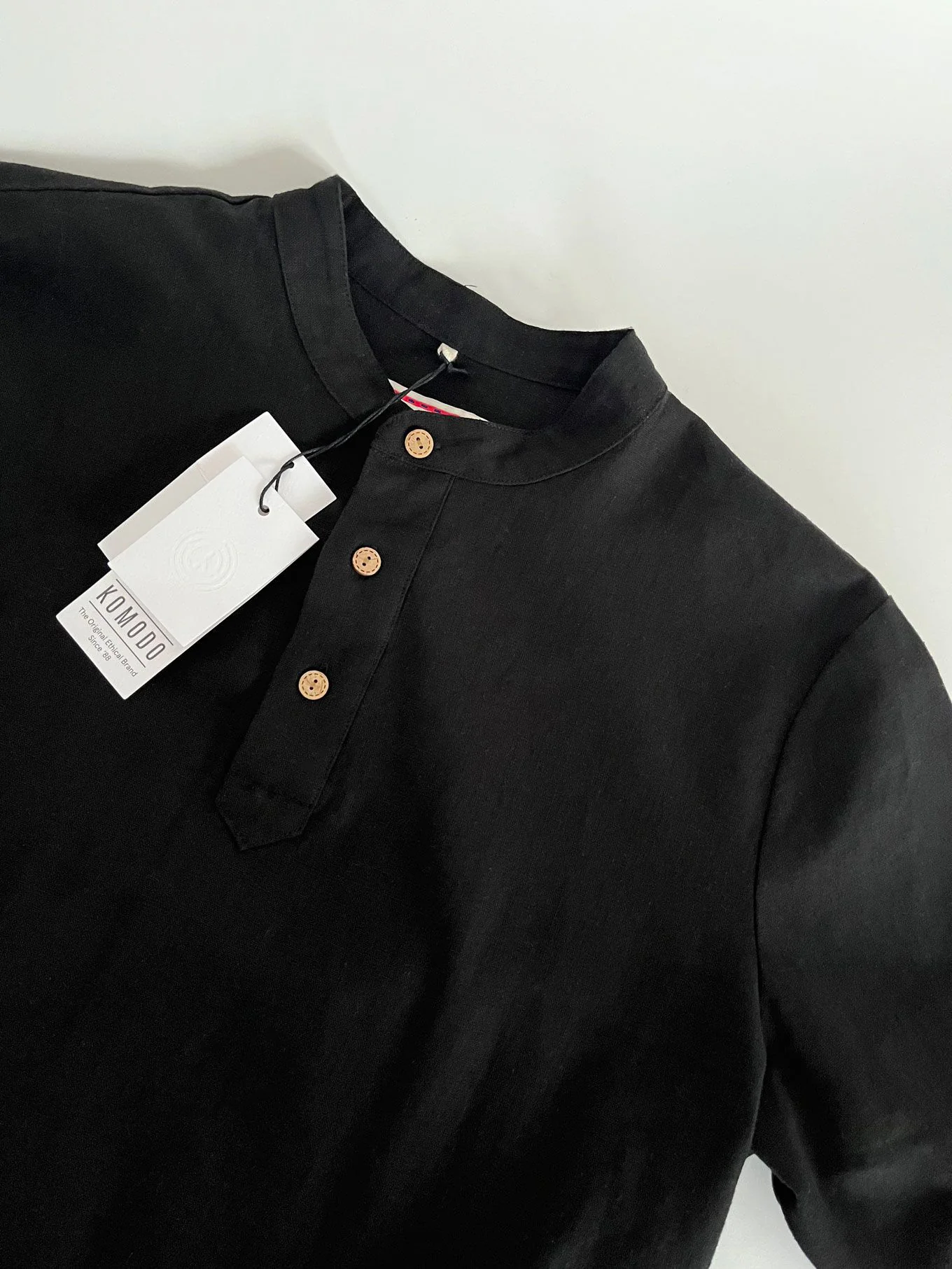 ELIJAH - Organic Linen Cotton Shirt - Black - Image 4