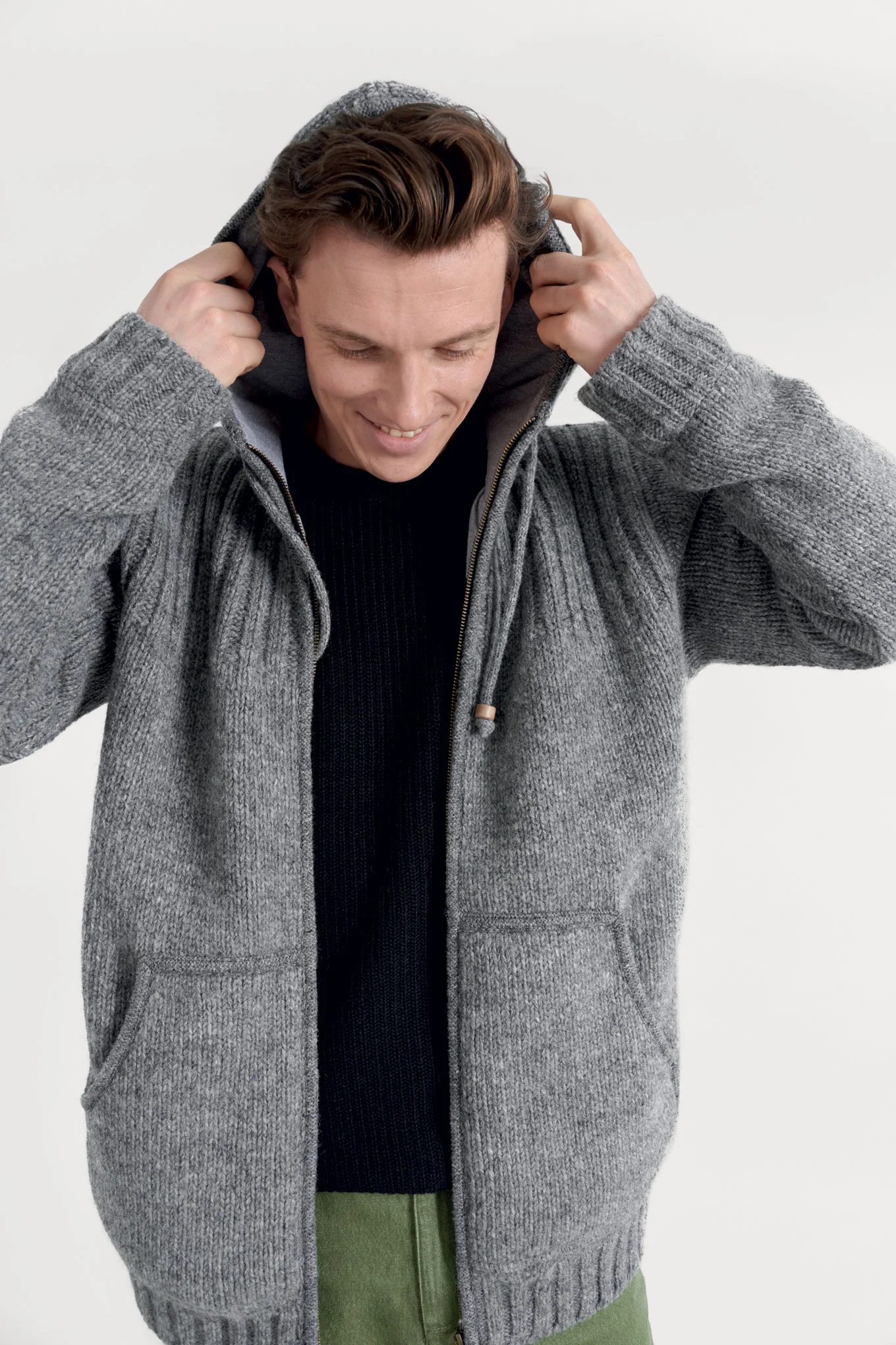 EMU Hooded Wool Jacket - Grey - Image 5