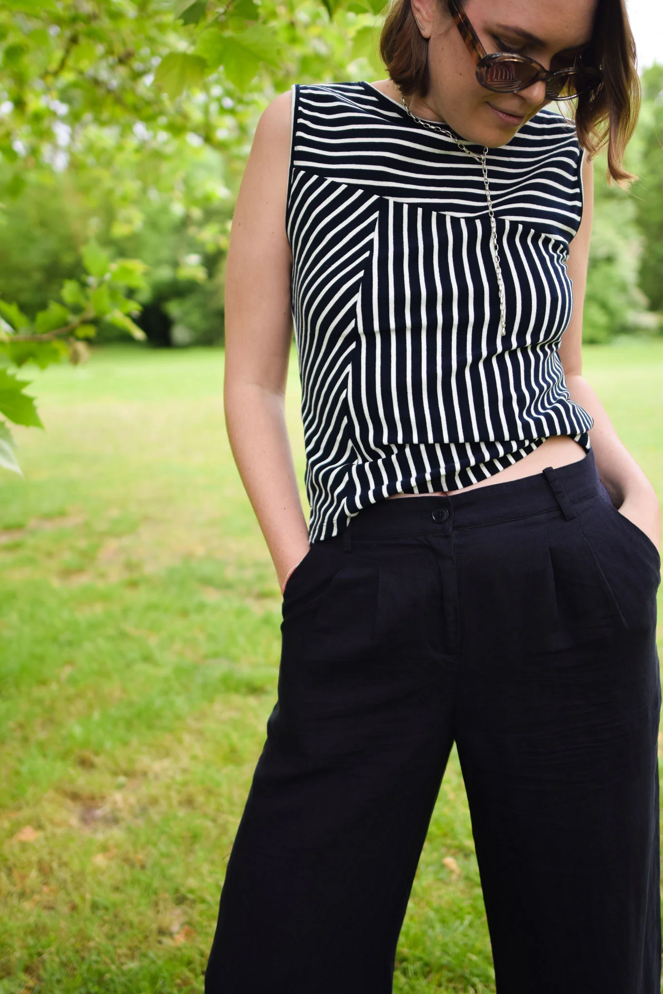 ETOSHA Organic Cotton Top - Navy Stripe - Image 2
