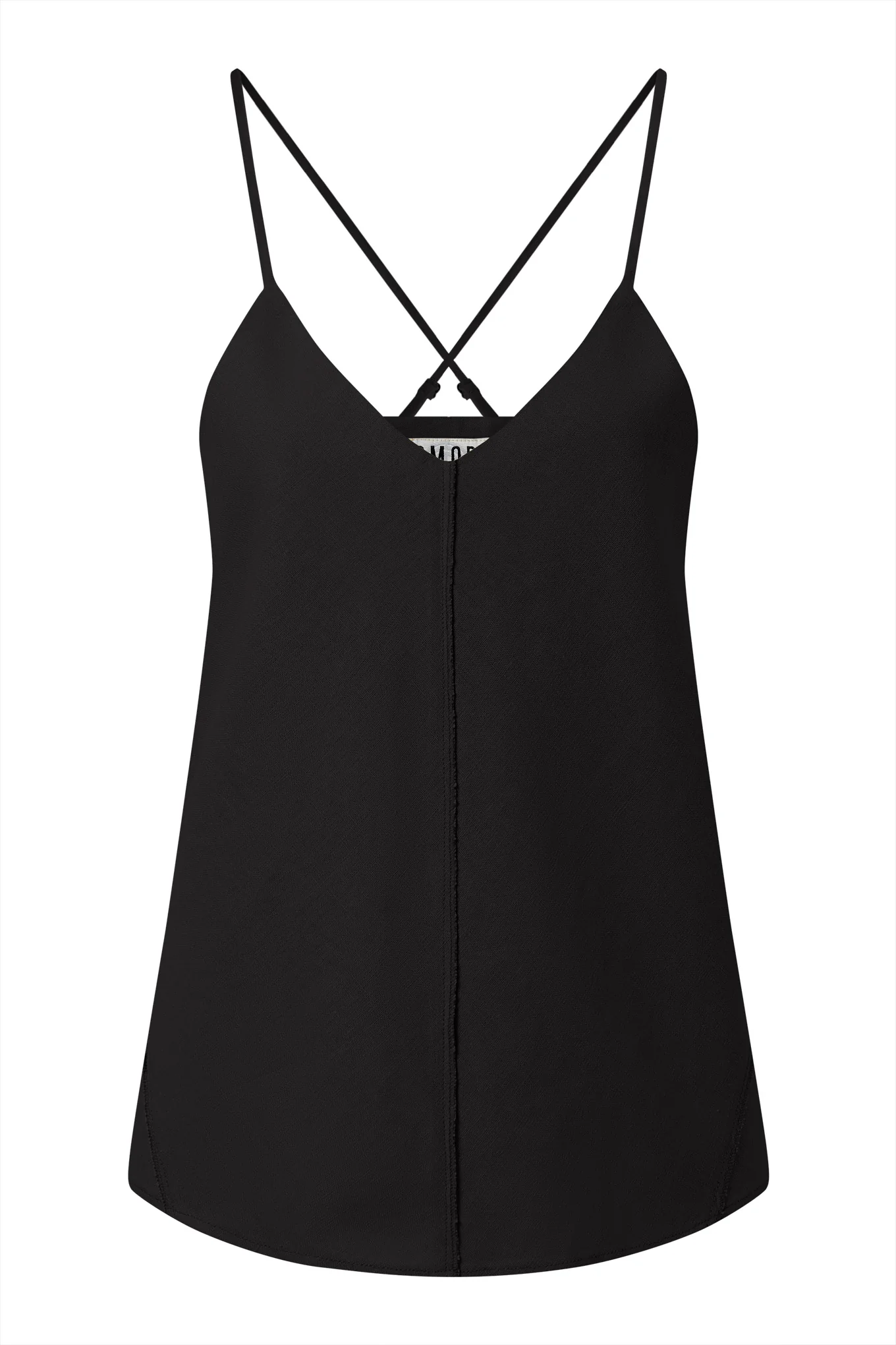 FLEUR - Organic Linen Cotton Camisole - Black - Image 2