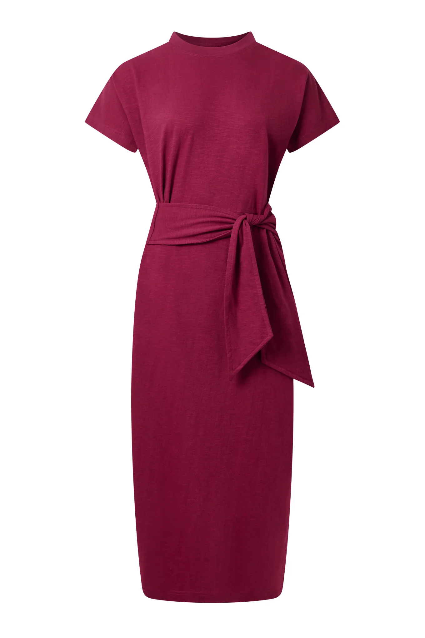 FONDA - Organic Cotton Jersey Dress - Berry - Image 2