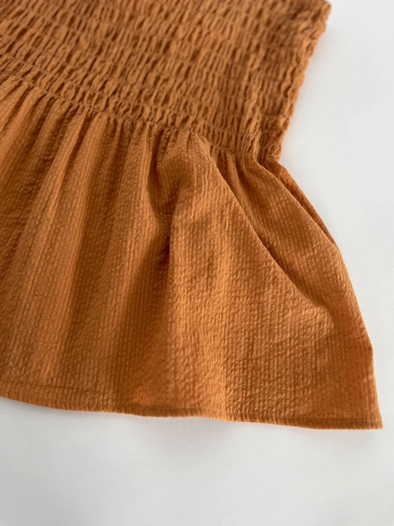 GAIA - Organic Cotton Seersucker Vest - Orange - Image 5