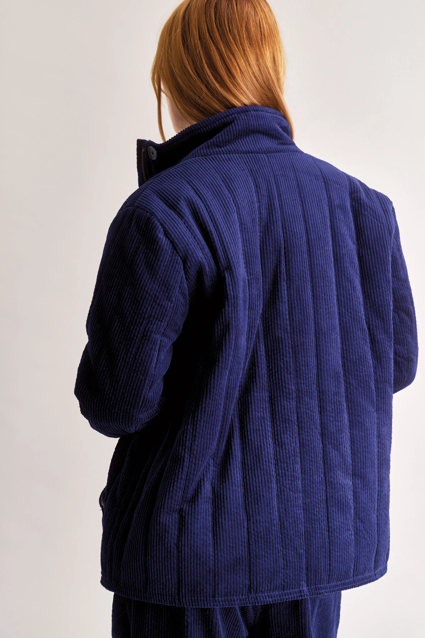 GEORGIA Organic Cotton Cord Coat - Navy - Image 2