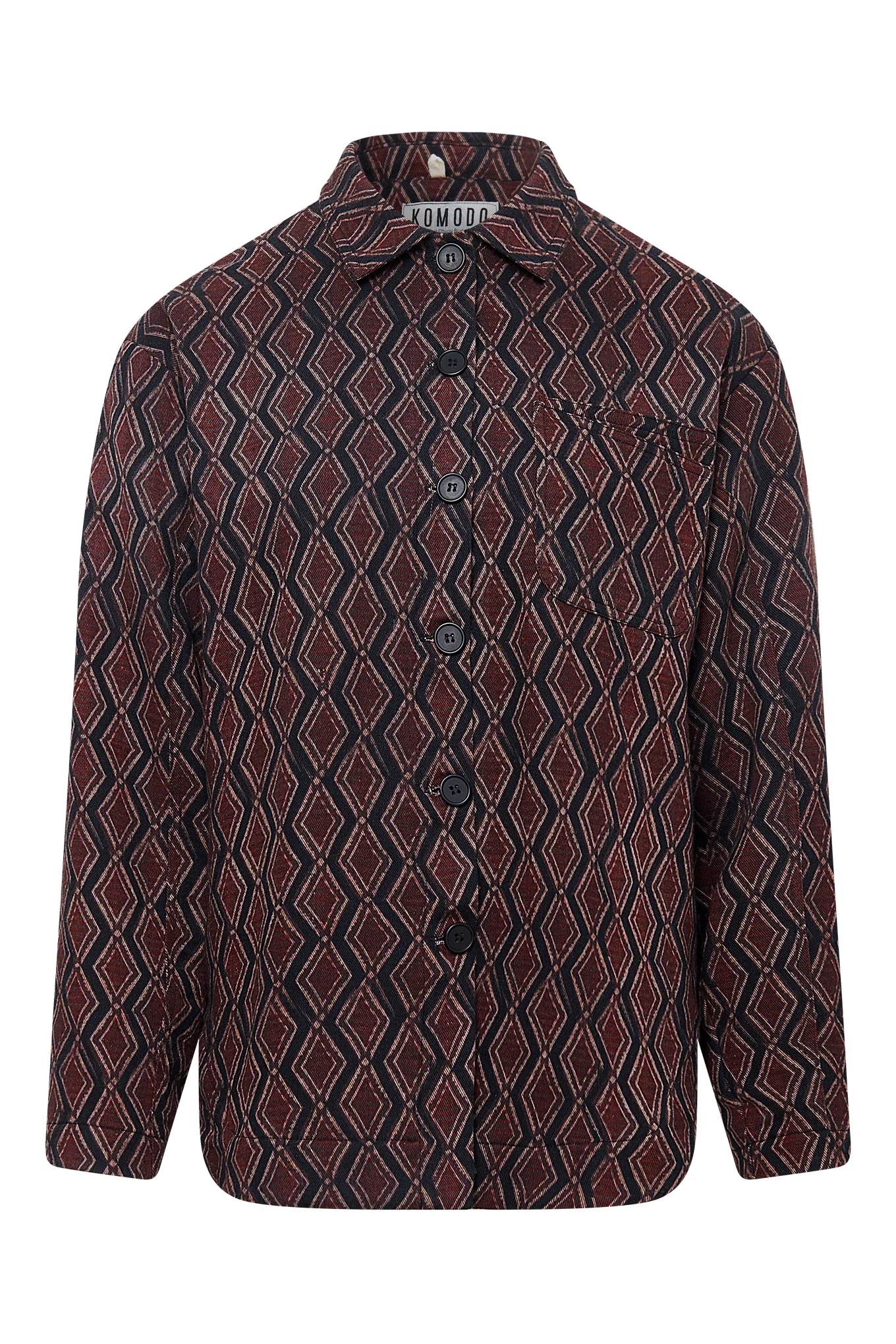 GINA Organic Cotton Overshirt - Batik Diamond - Image 3