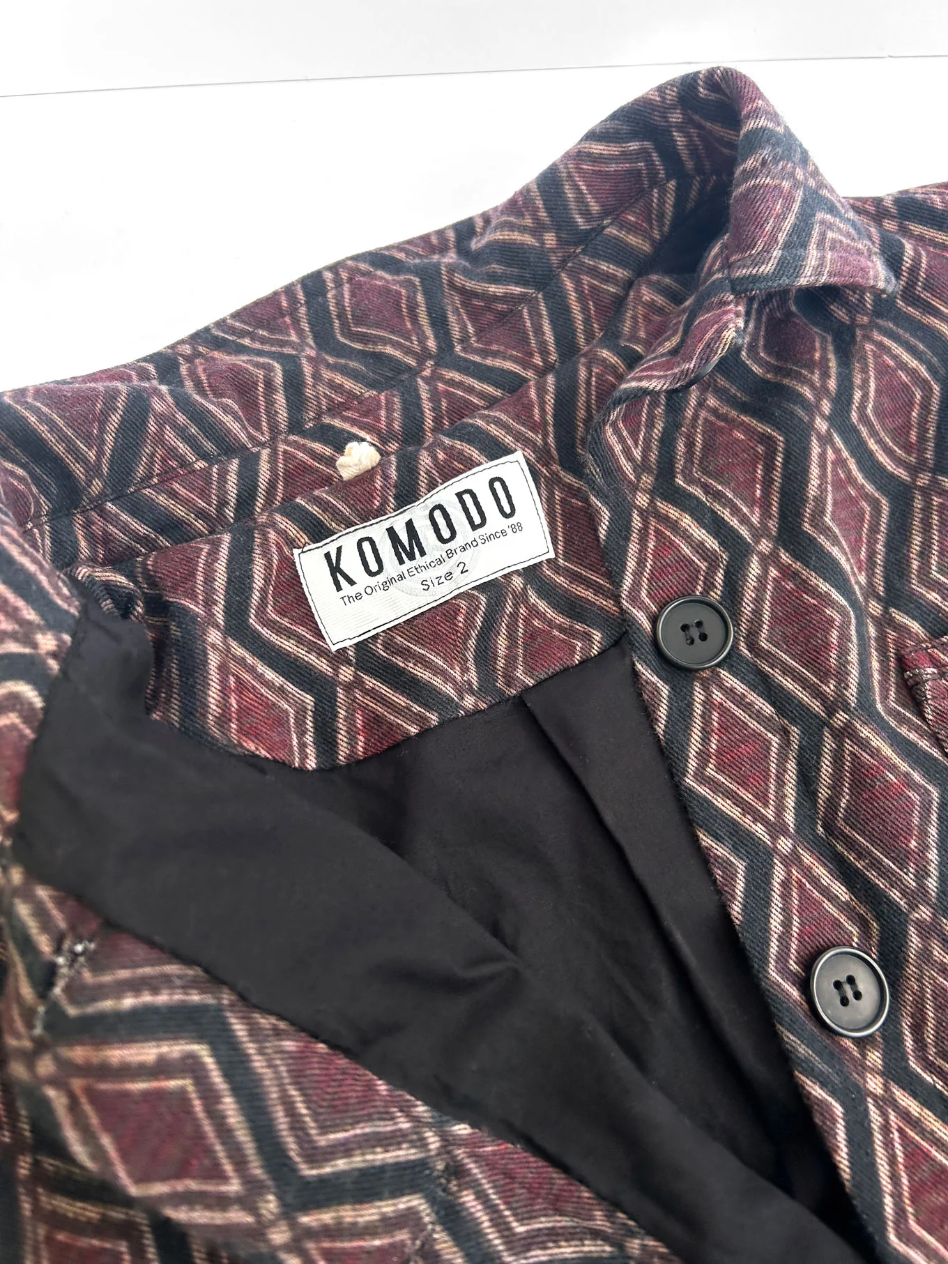 GINA Organic Cotton Overshirt - Batik Diamond - Image 4