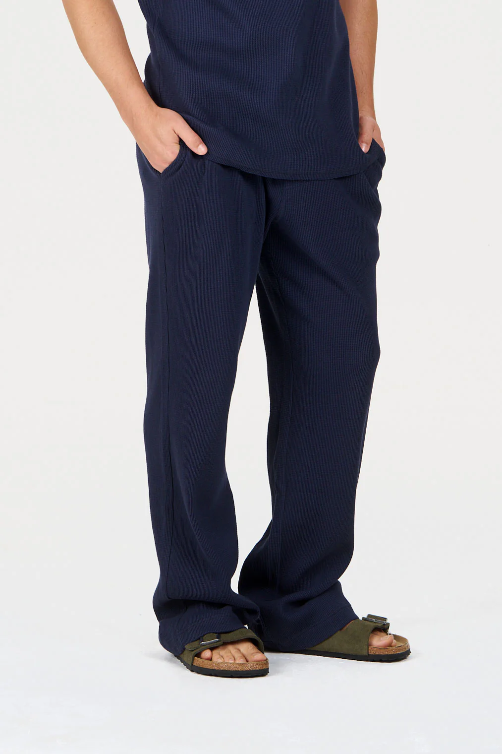 GIO BEACH Organic Cotton Trouser - Navy - Image 4