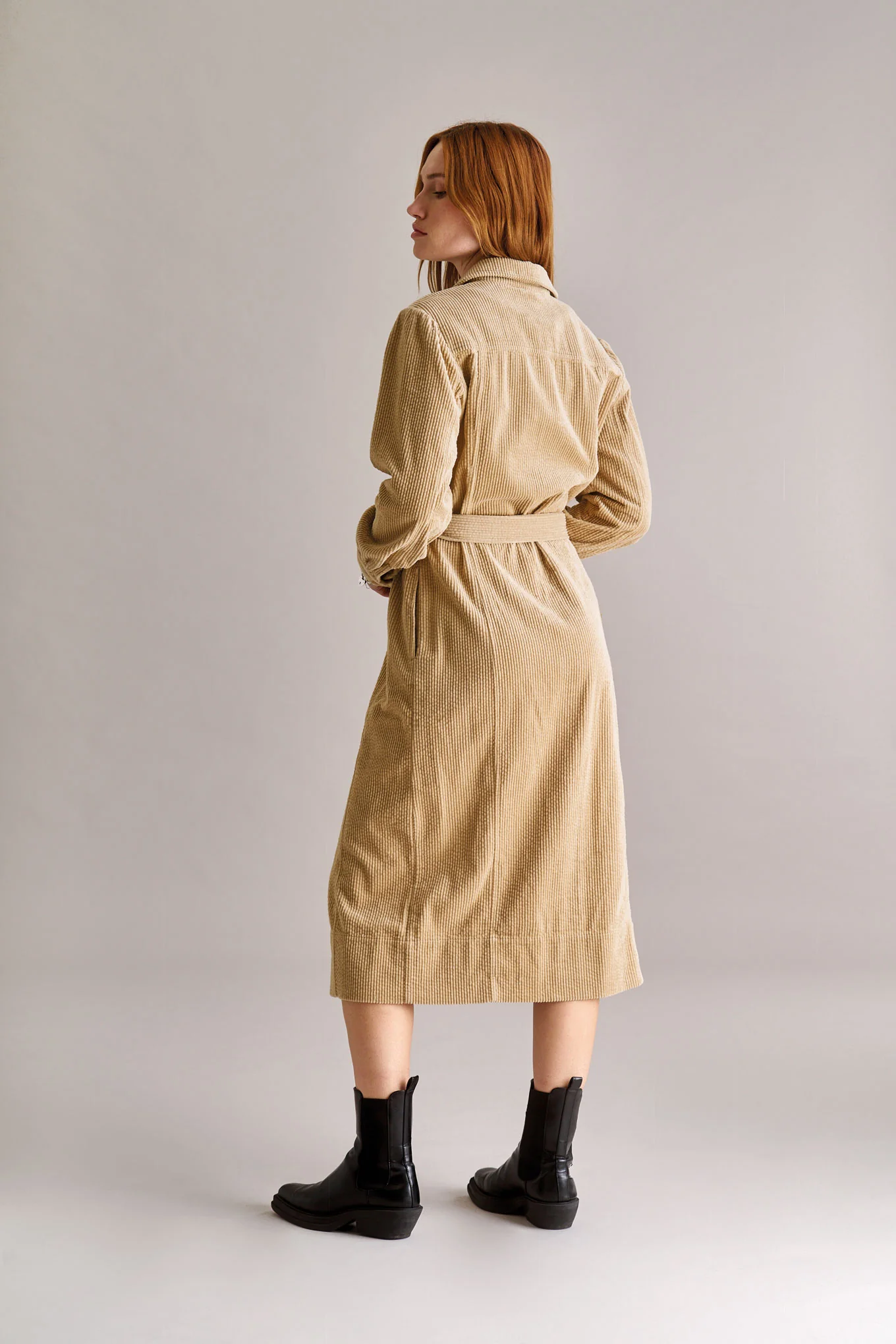 HARITTI Organic Cotton Cord Dress - Croissant - Image 2