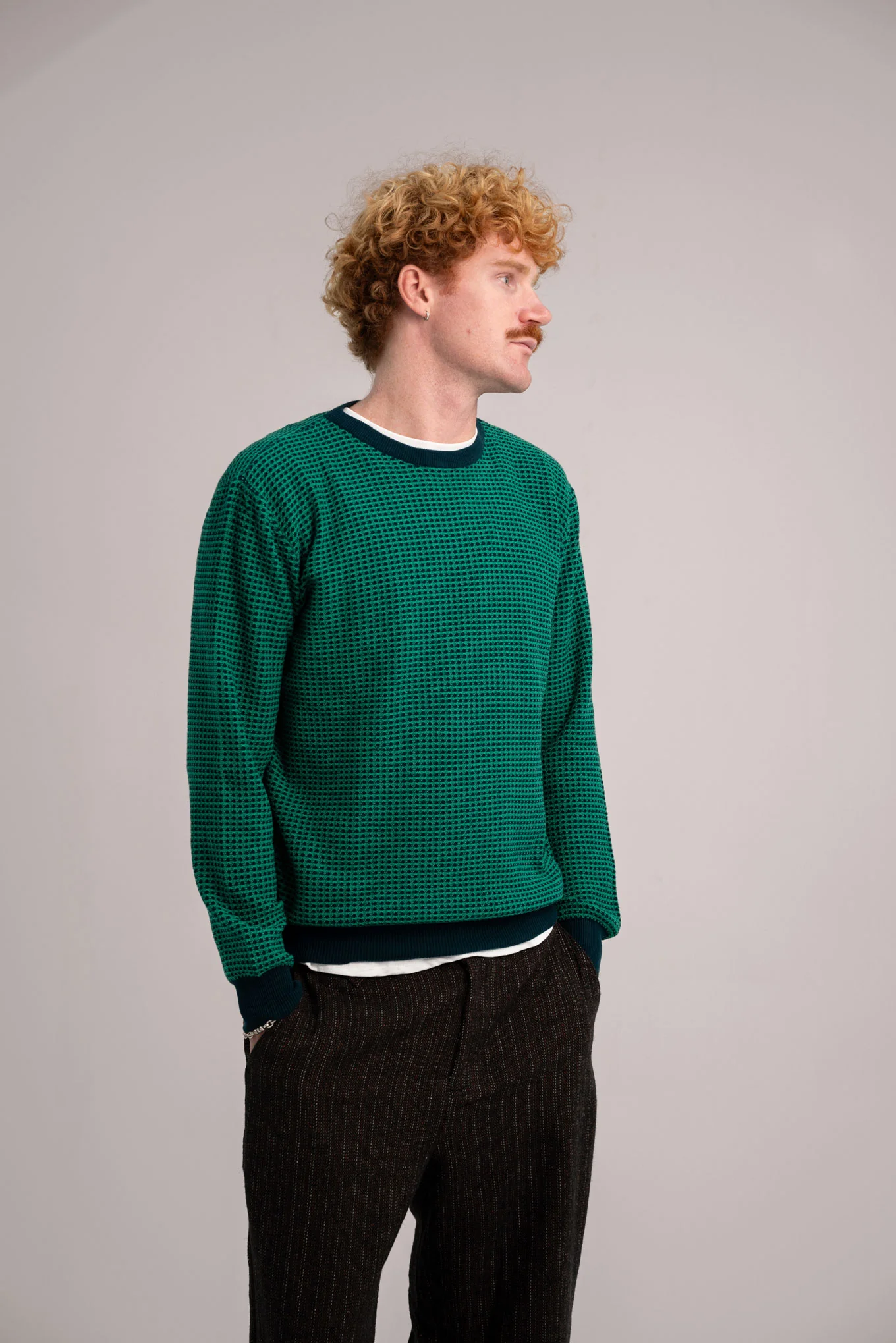 HASAN - Organic Cotton Jumper Teal