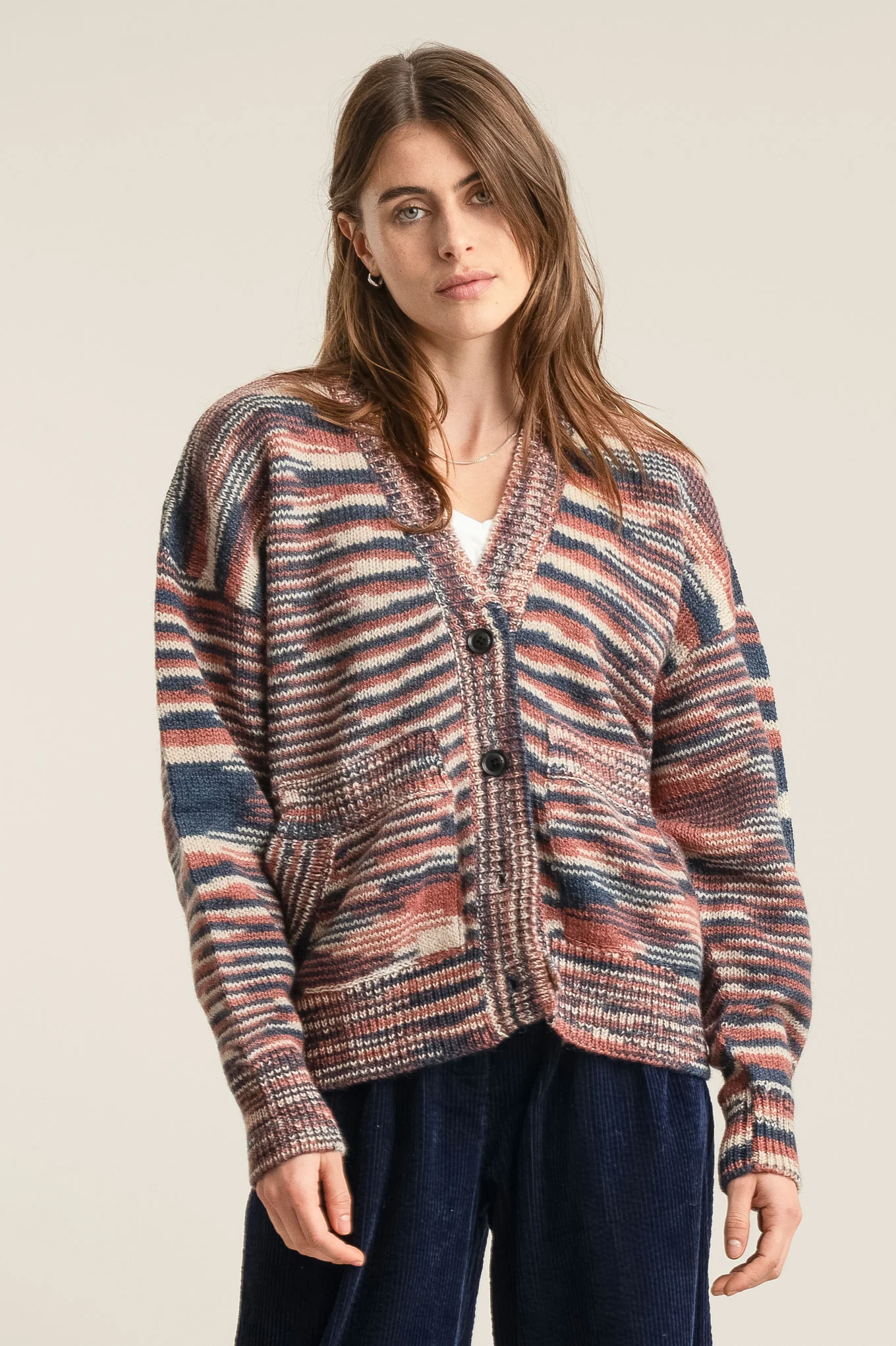 HOPE Lambswool Cardigan - Pink - Image 4