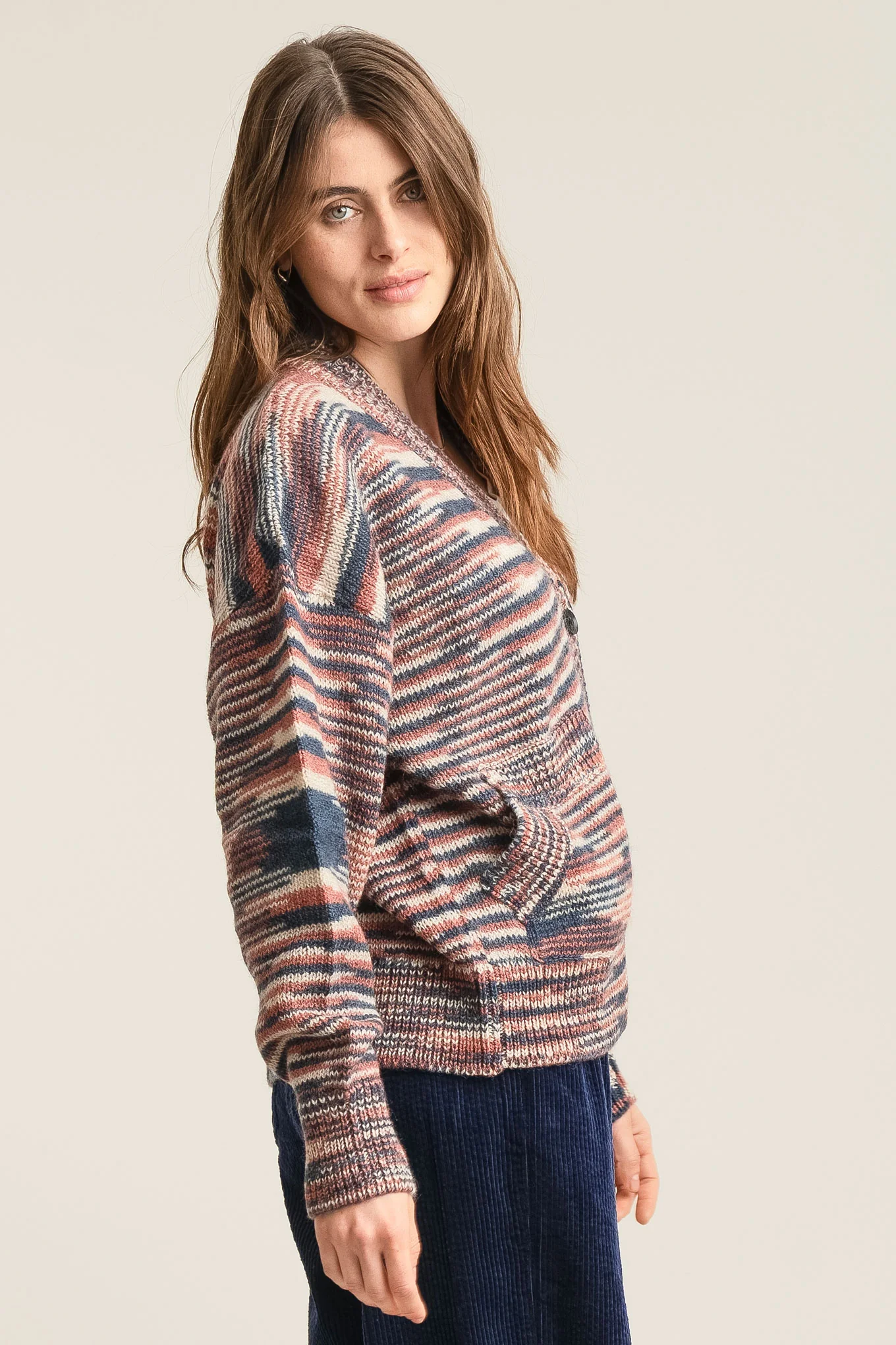HOPE Lambswool Cardigan - Pink - Image 5