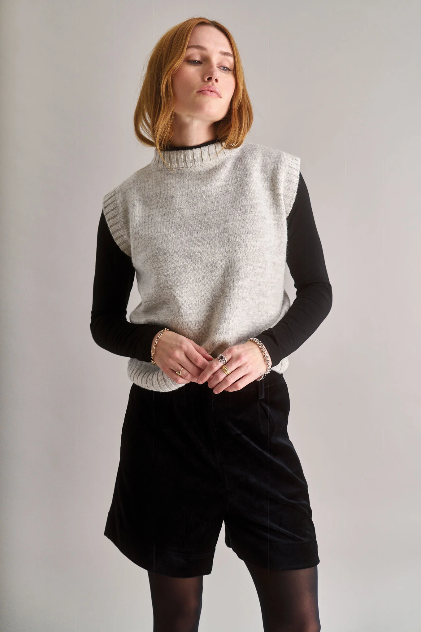 INDIA Lambswool Vest - Natural