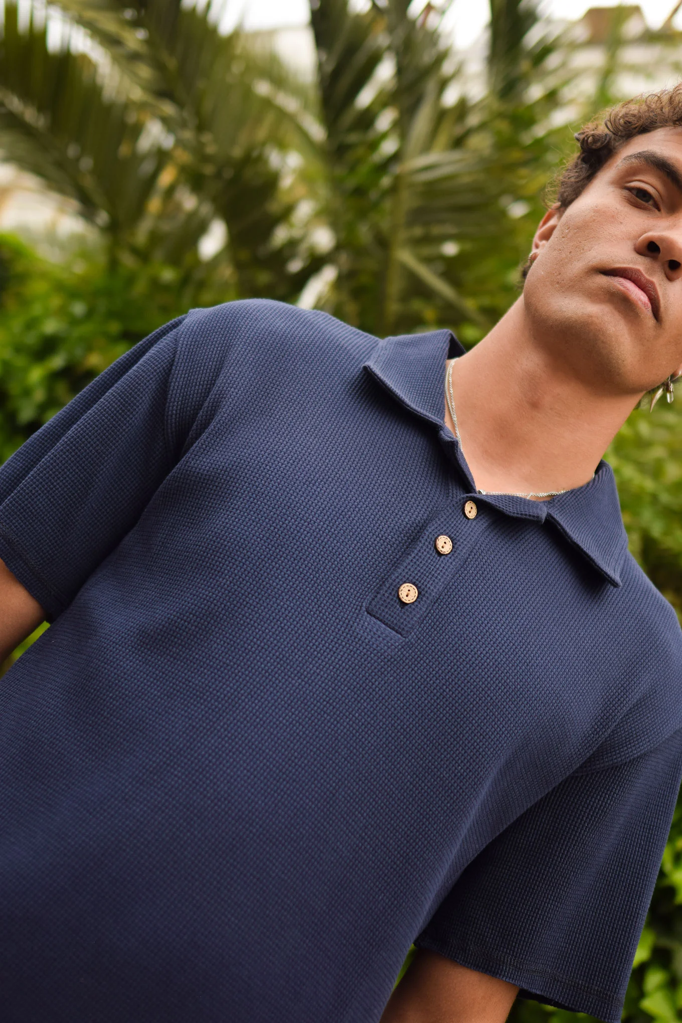IVER Organic Cotton Polo - Navy - Image 2