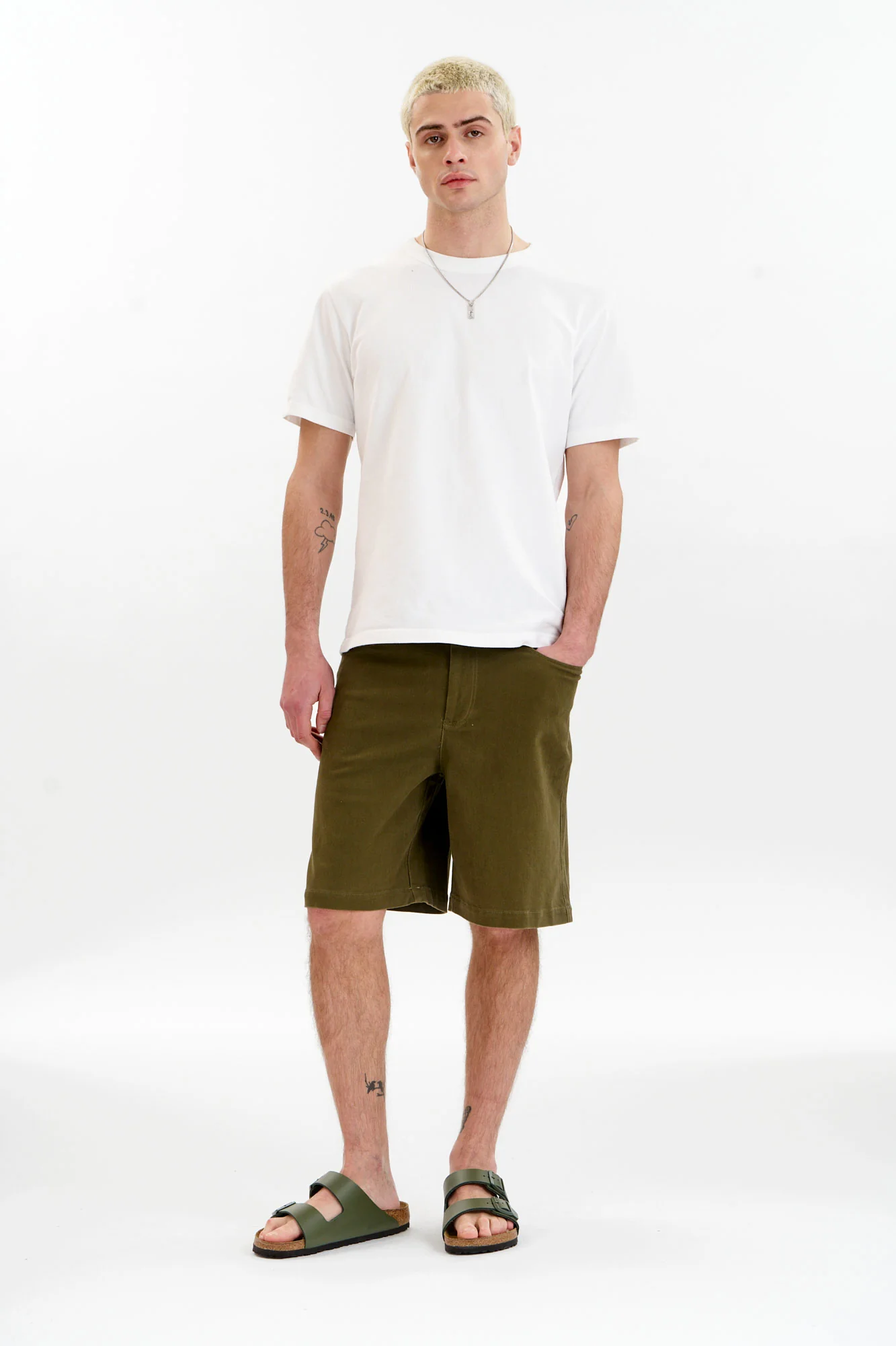 JAMBO Organic Cotton Twill Short - Green - Image 4