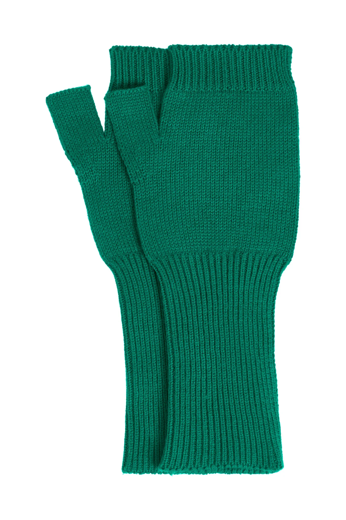 JAS - Organic Cotton Fingerless Gloves - Bright Green