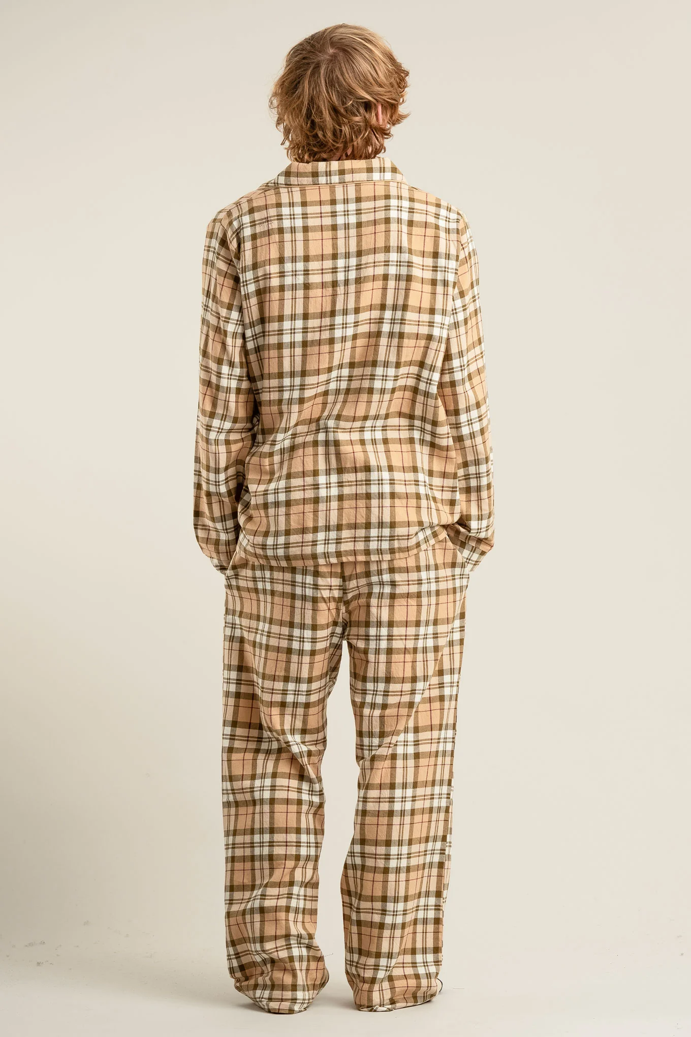 JIM JAM Mens Organic Cotton Pyjama Set - Sand - Image 2