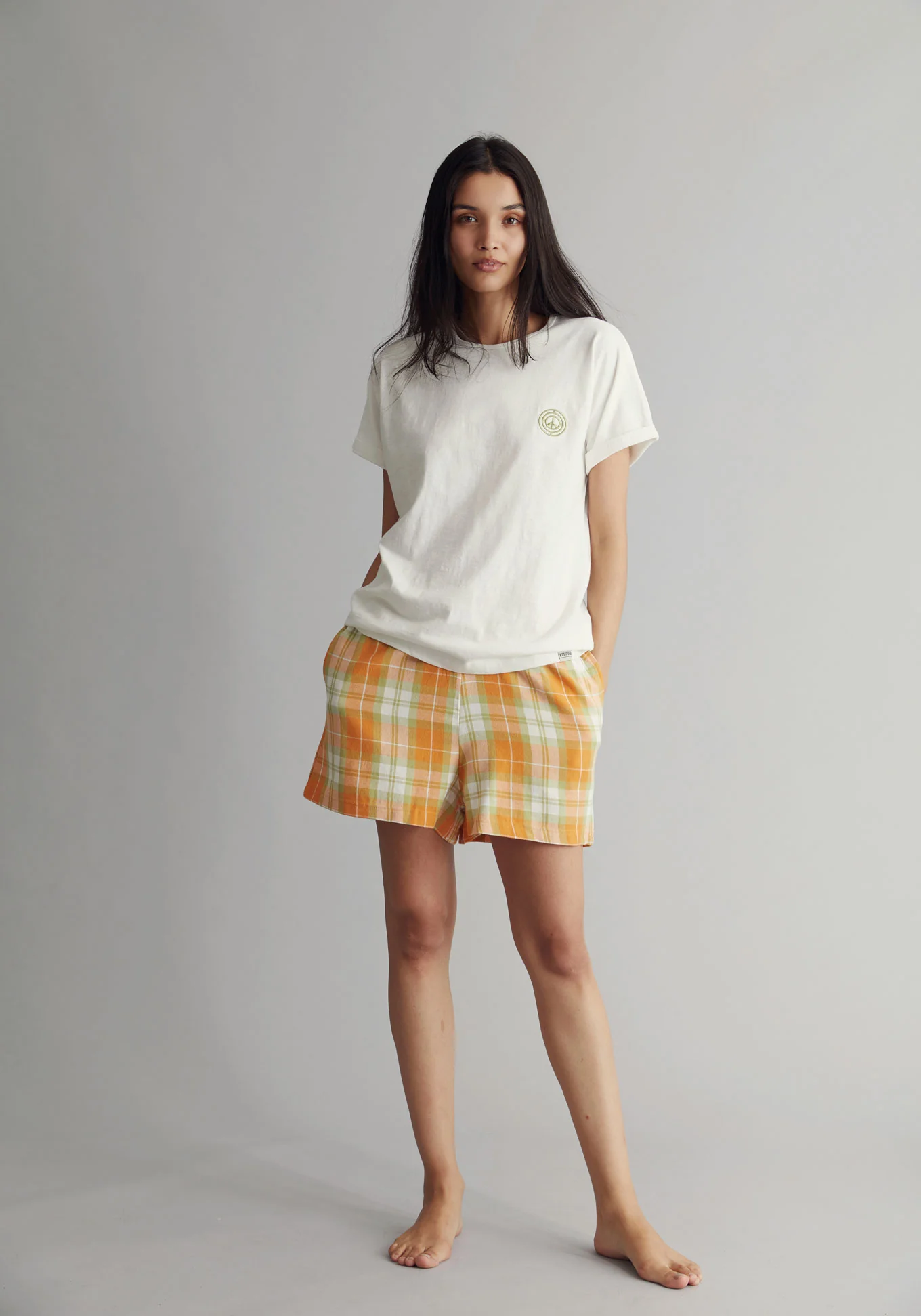 JIM JAM Pyjama Shorts Set Womens -GOTS Organic Cotton Orange - Image 4