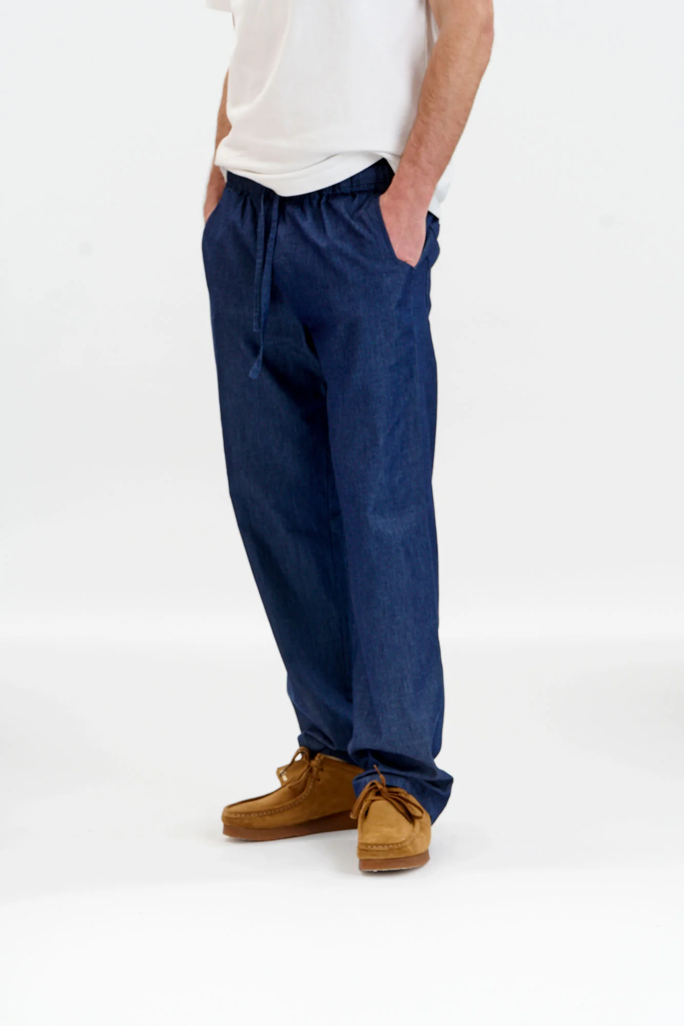 JOSHUA Organic Cotton Trouser - Mid Wash - Image 3