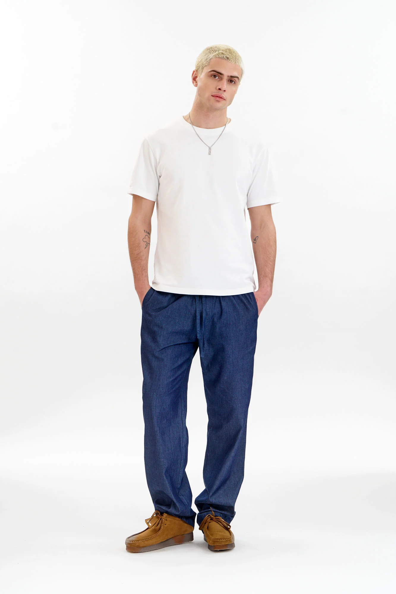 JOSHUA Organic Cotton Trouser - Mid Wash - Image 4