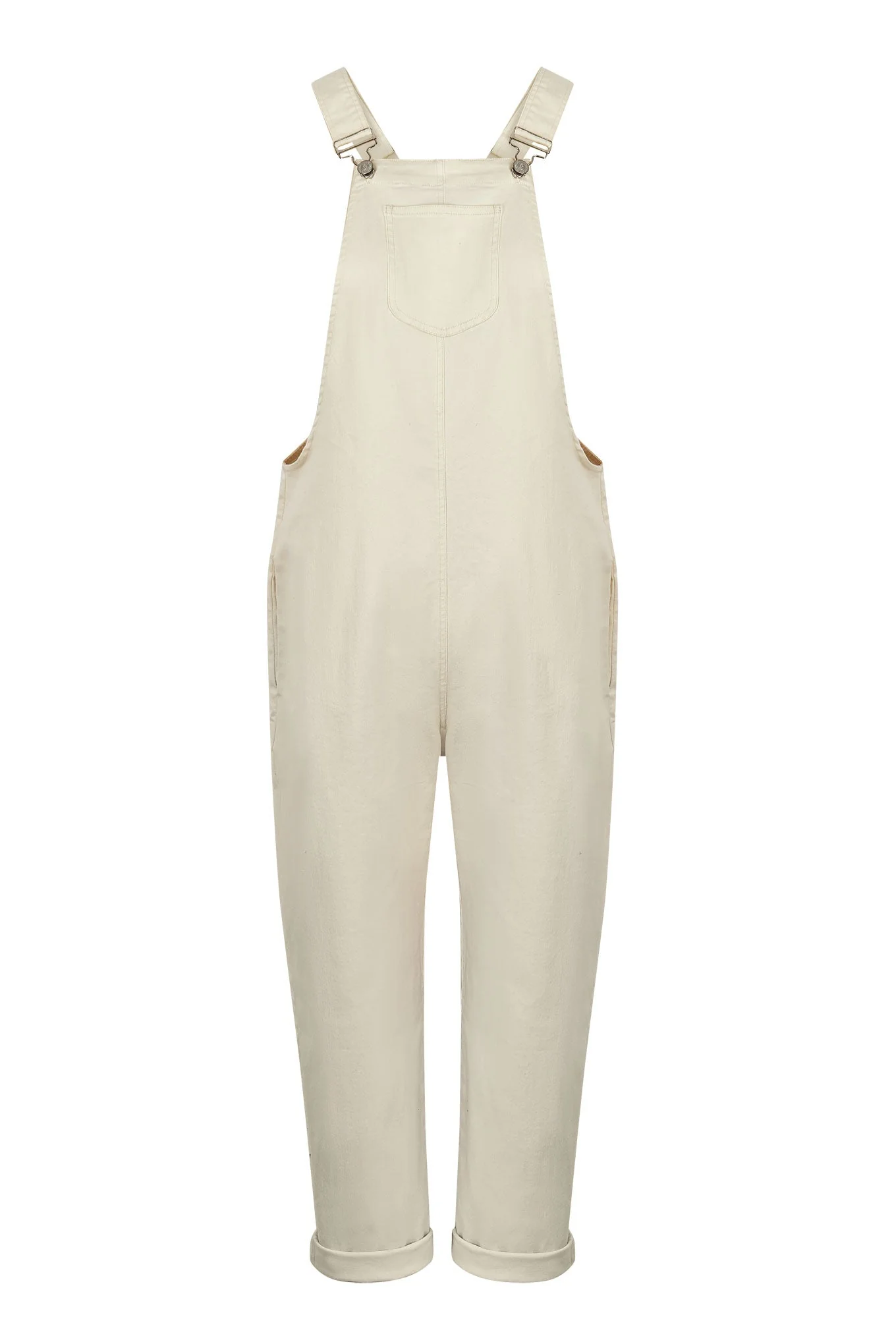 JOY Organic Cotton Dungarees Off White - Image 3
