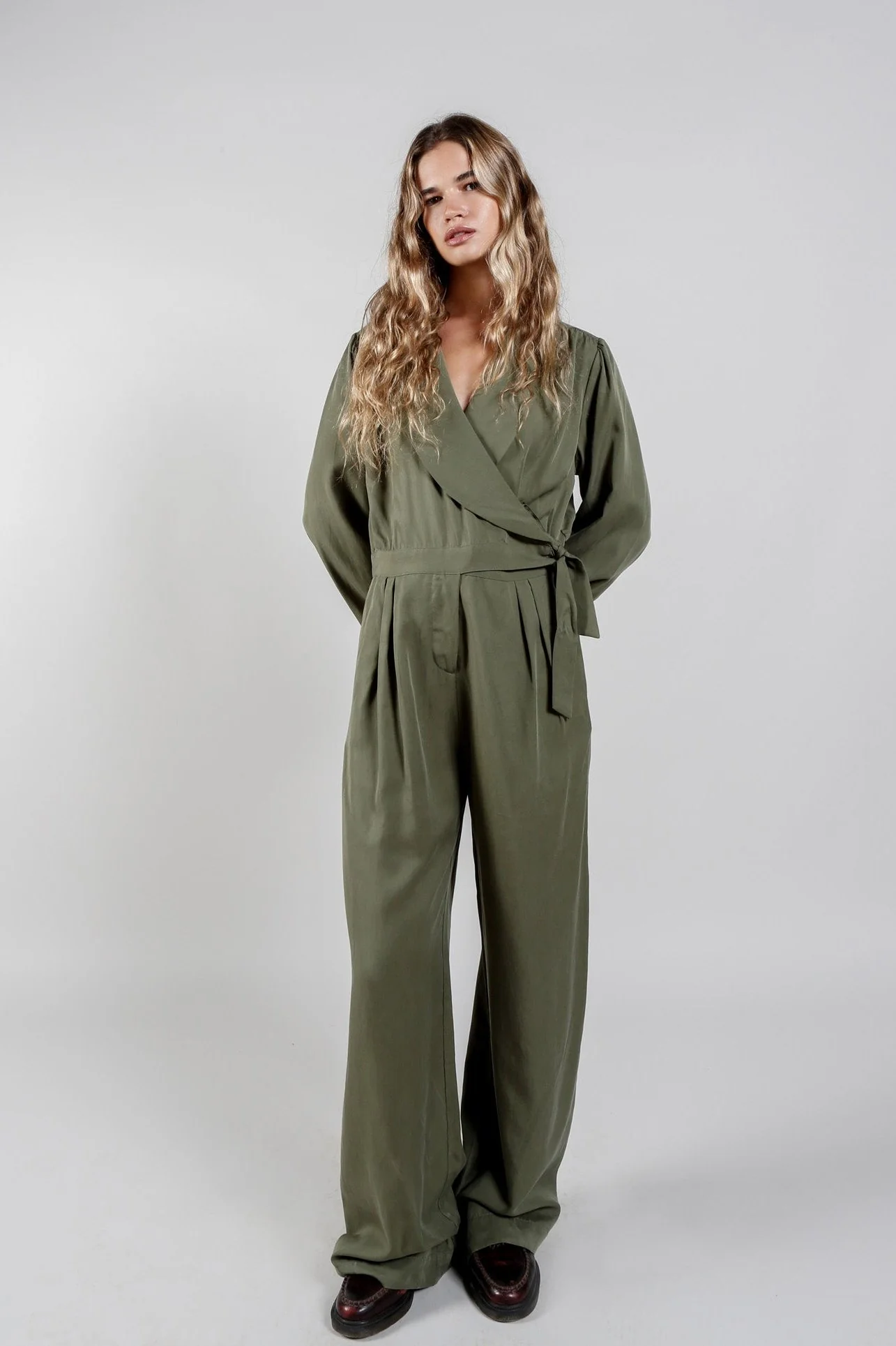 KANGRA Tencel Jumpsuit - Green - Image 3