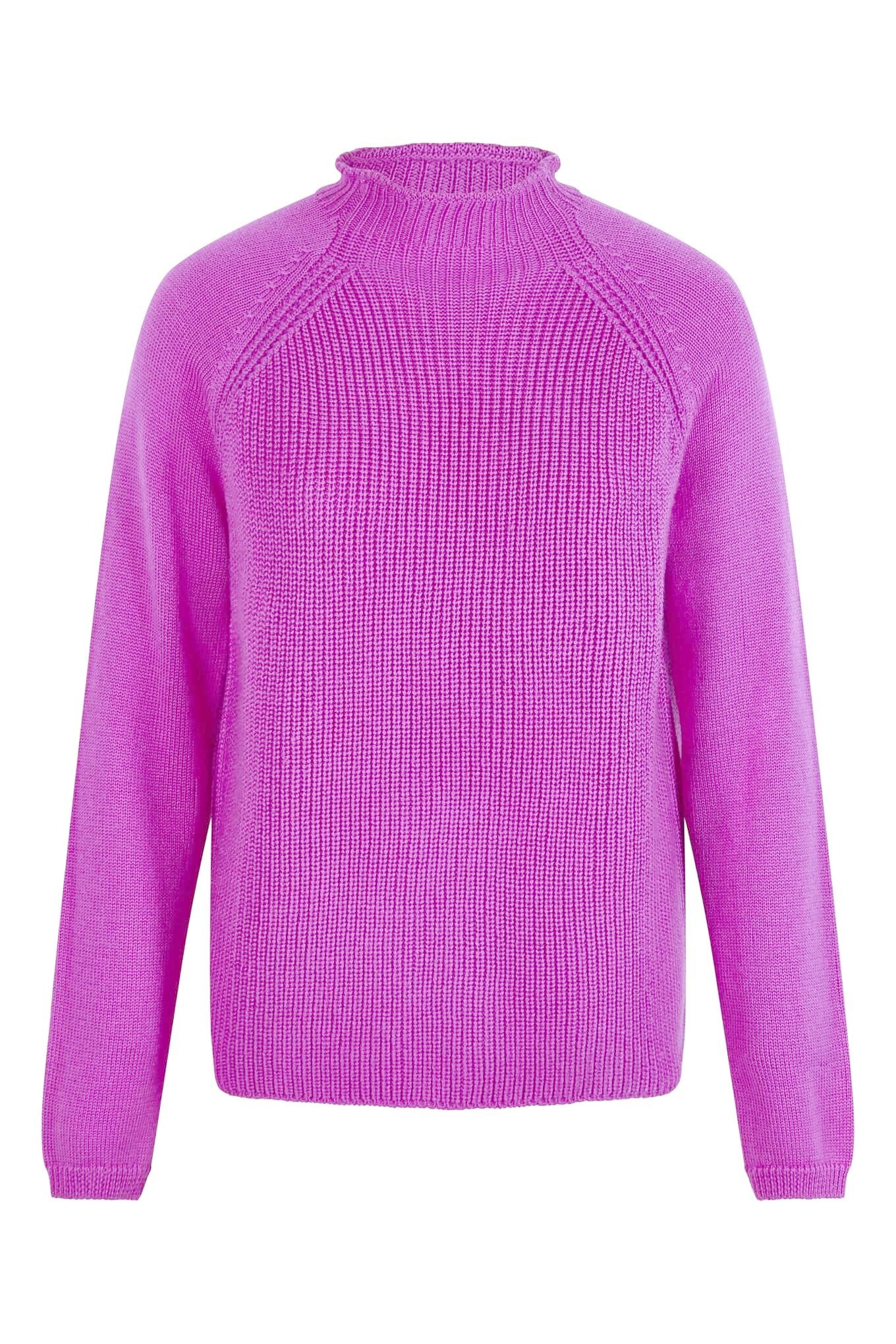 KATTY - Merino Wool Jumper Fuchsia - Image 2
