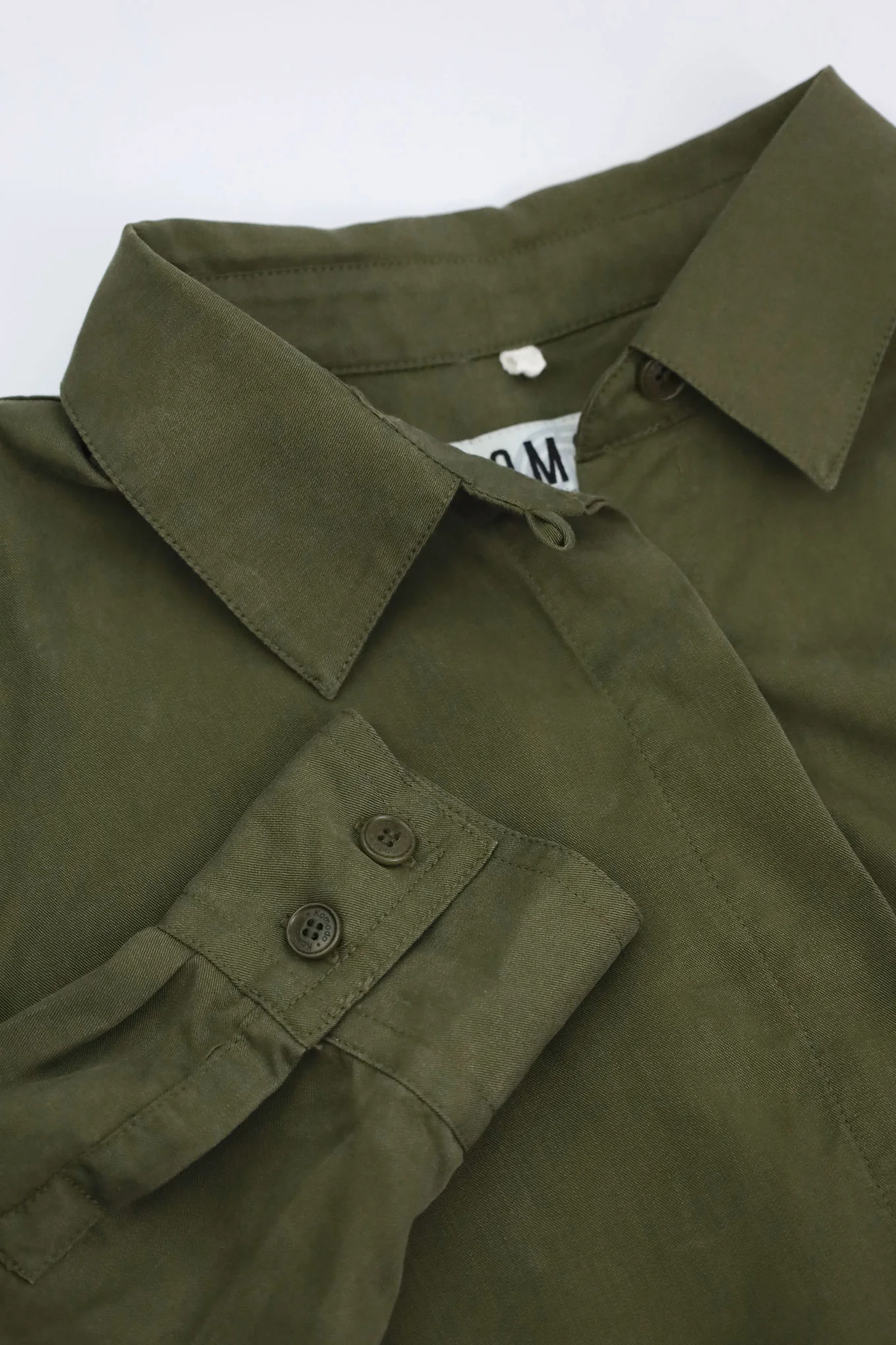 KENJI - Tencel Shirt Khaki - Image 3