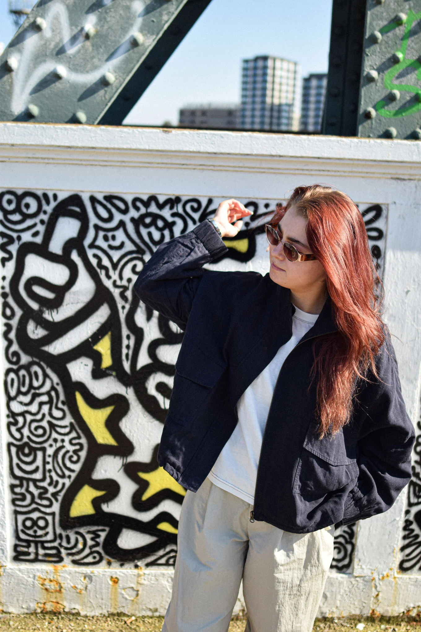 KOKO Tencel Linen Jacket - Navy - Image 3