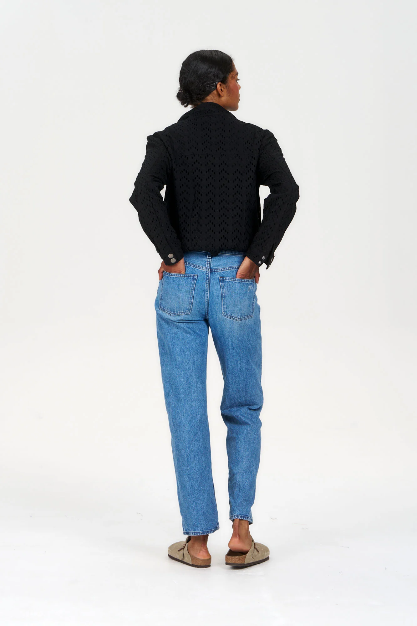 KOKO Tencel Linen Jacket - Navy - Image 7