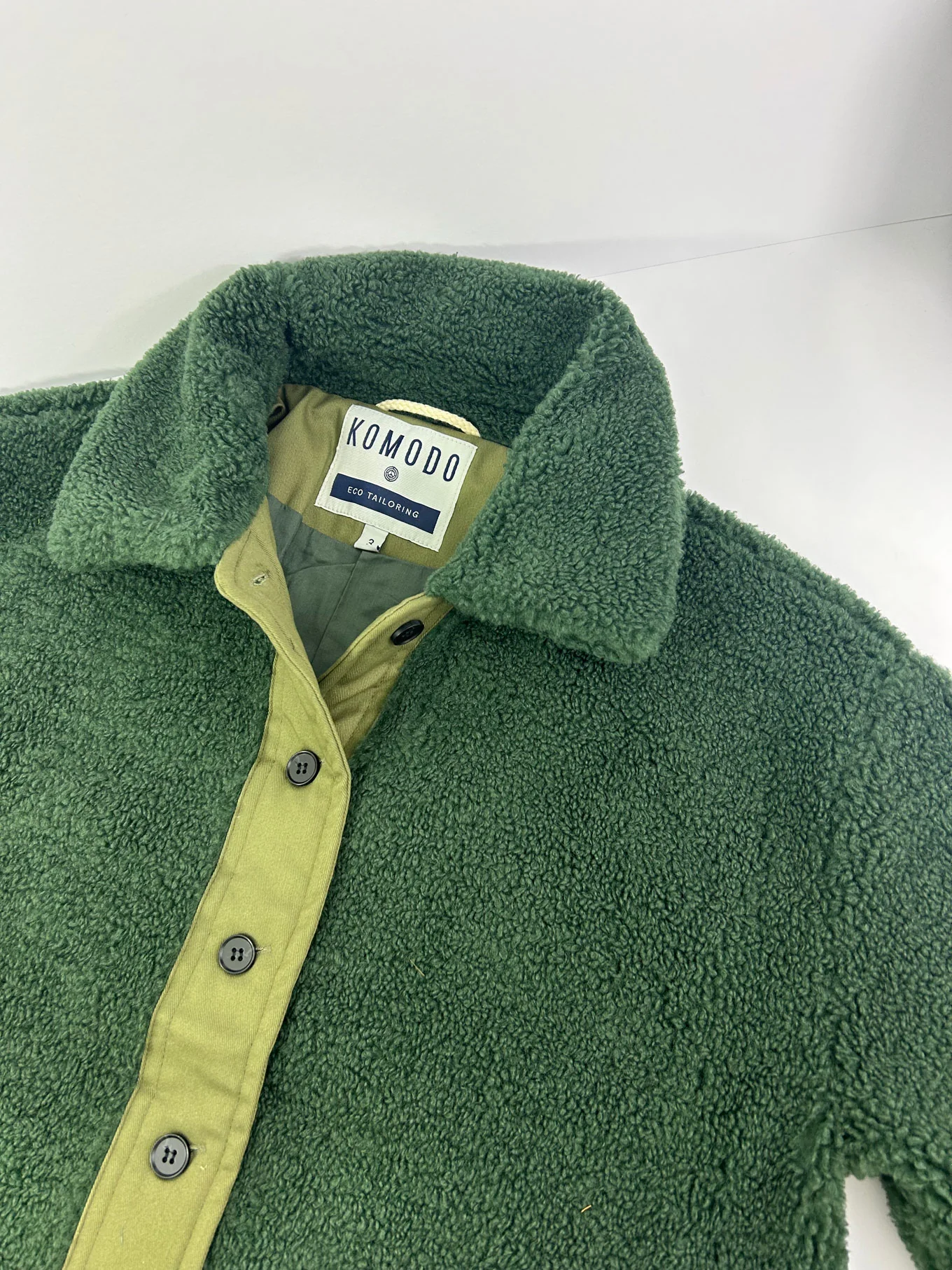 LEXI - Recycled PET Fleece Coat Ivy Green - Image 3