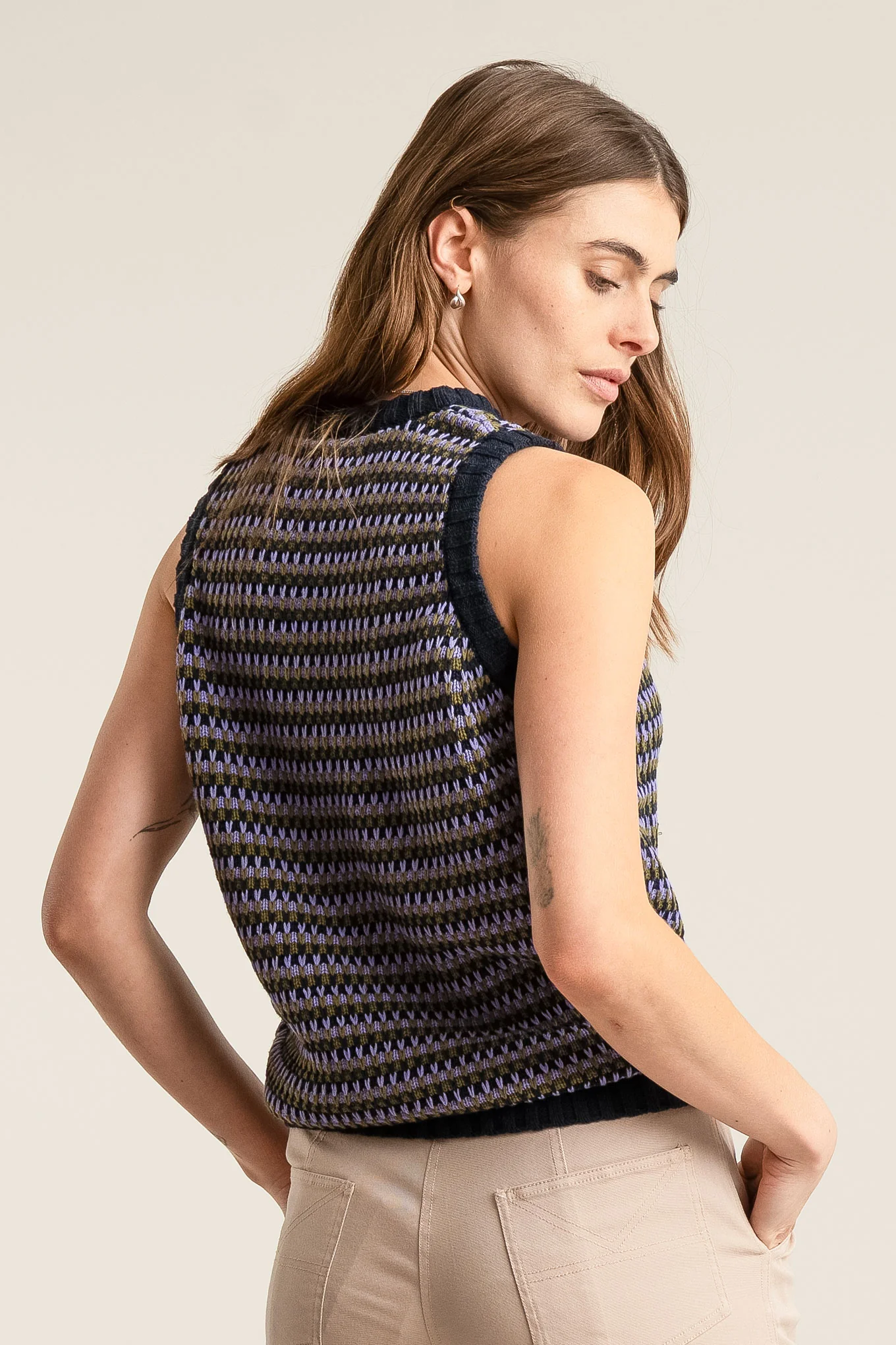 LEXI - Organic Cotton Vest Lavender - Image 3