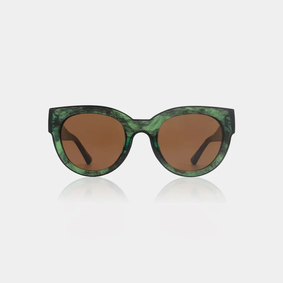 LILLY - Green Marble Transparent Sunglasses by A.Kjaerbede