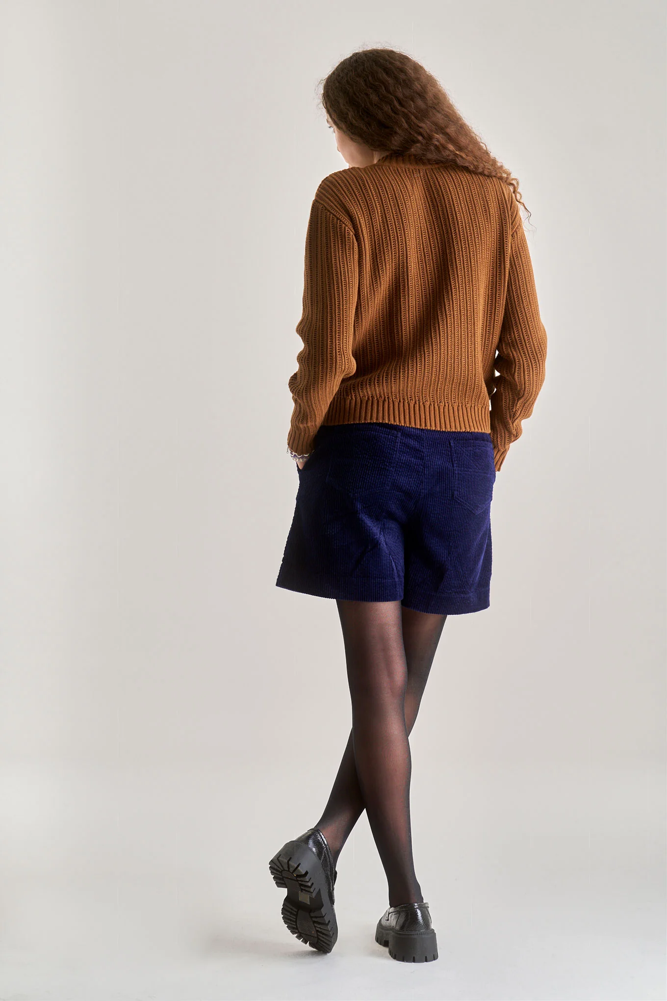 LIMA Organic Cotton Cord Short - Navy - Image 3
